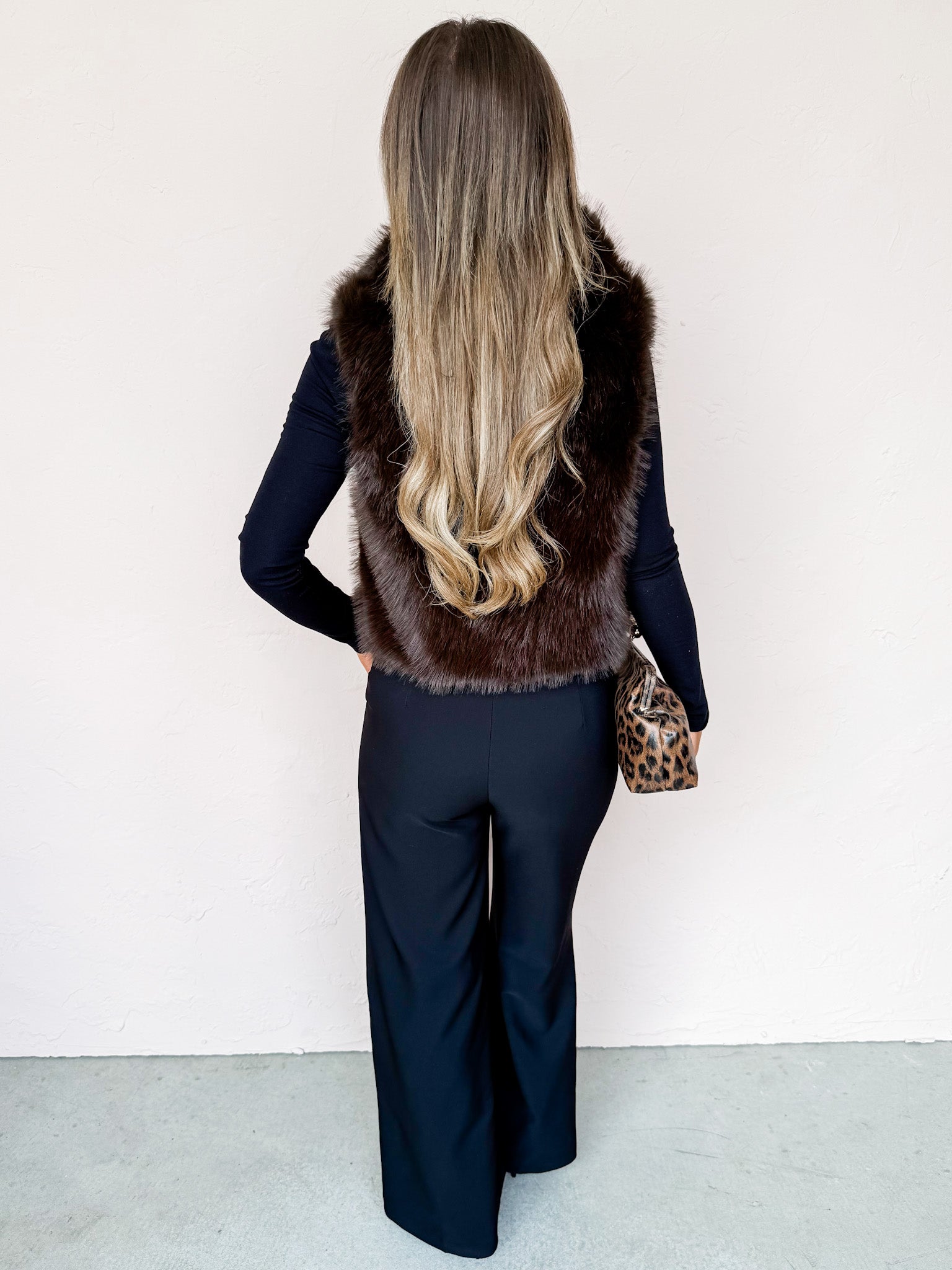 Polly Faux Fur Collared Vest