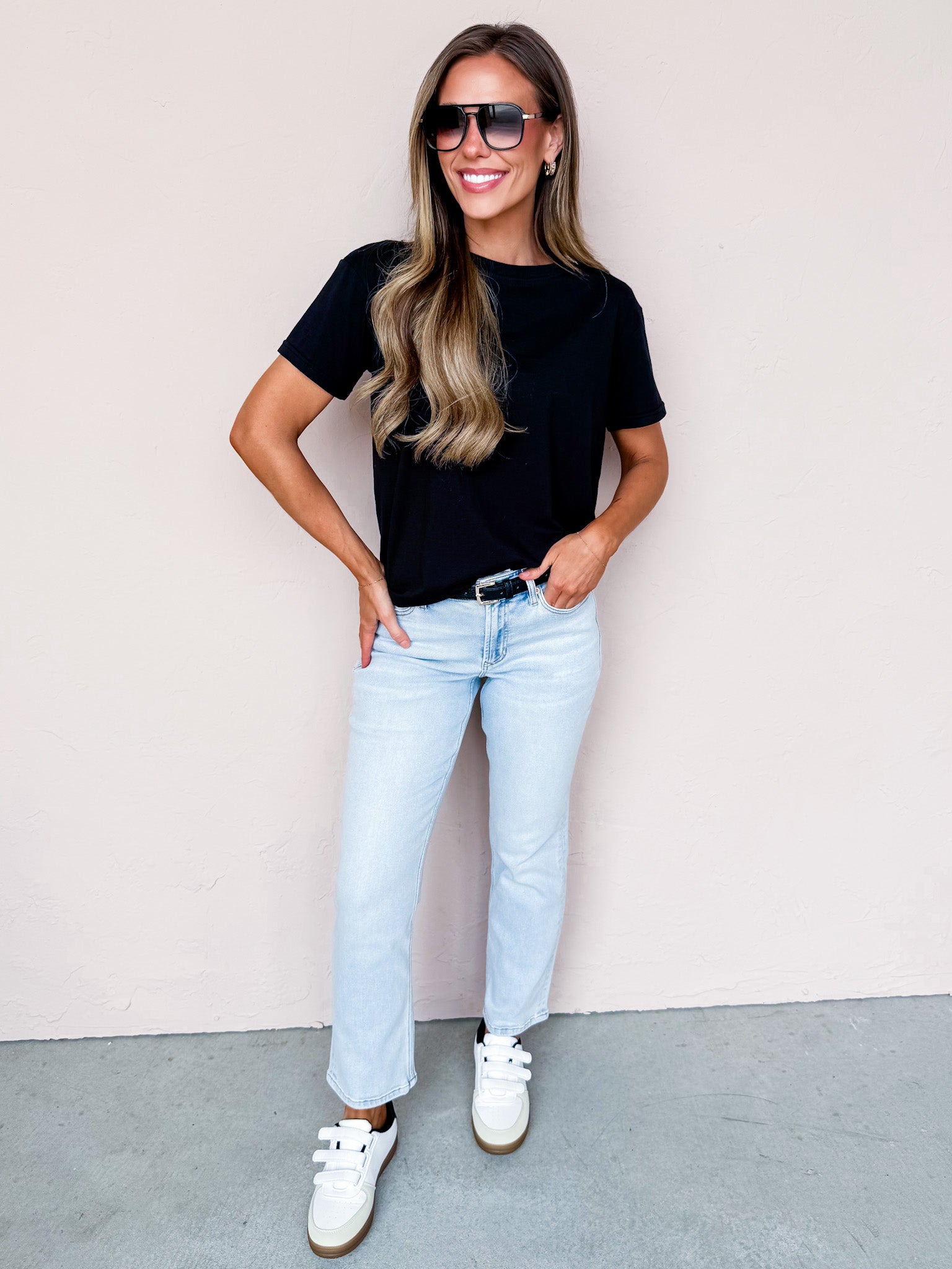 Doing The Most Short Sleeve Top-Black