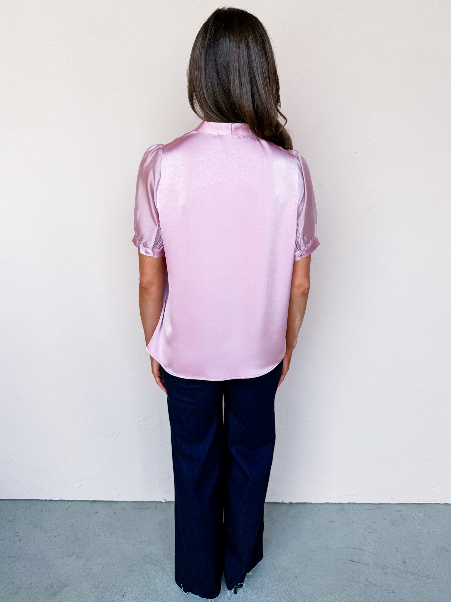 Felicia Satin Puff Sleeve Top