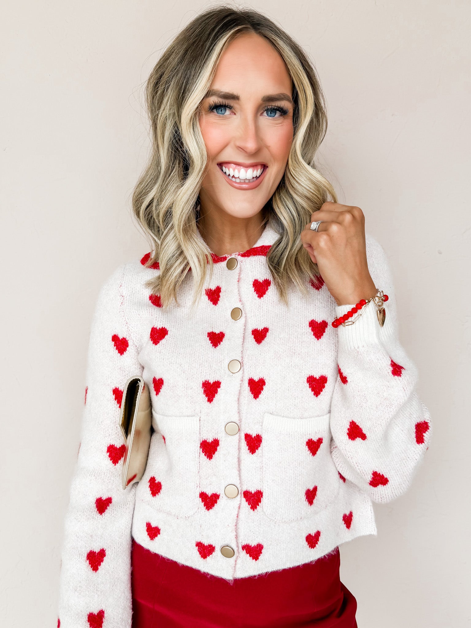 Jules Scallop Cardigan-Cream