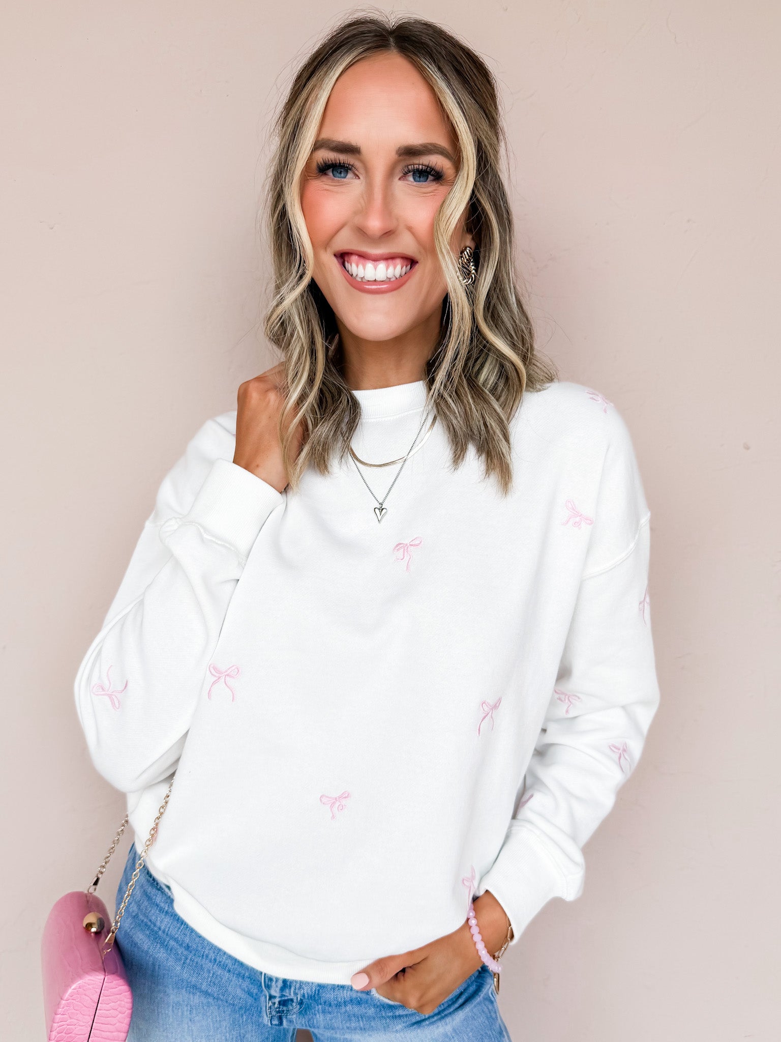 Nelly Crew Neck Sweater-Ivory