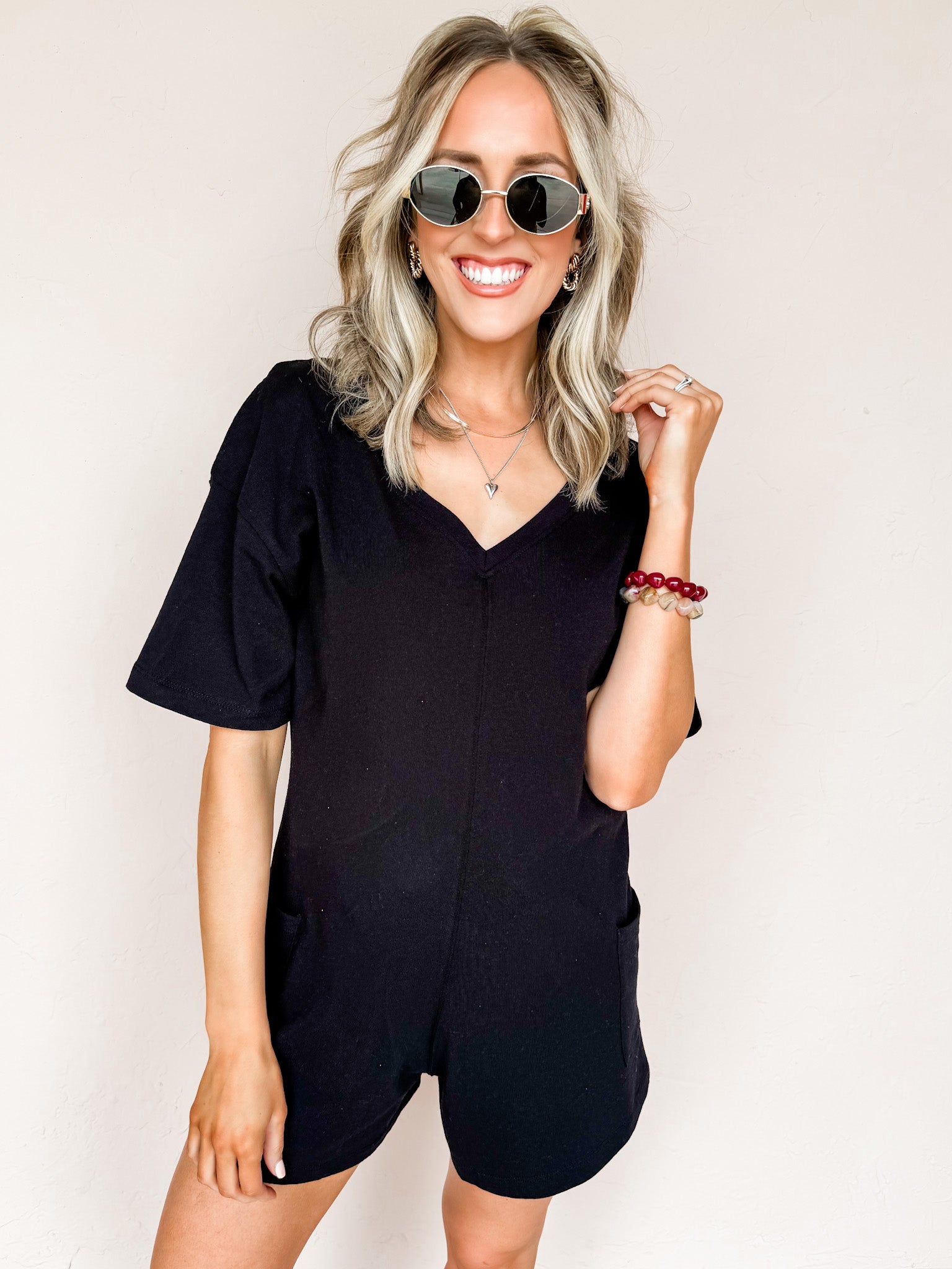 Cleo Reversible Romper-Black