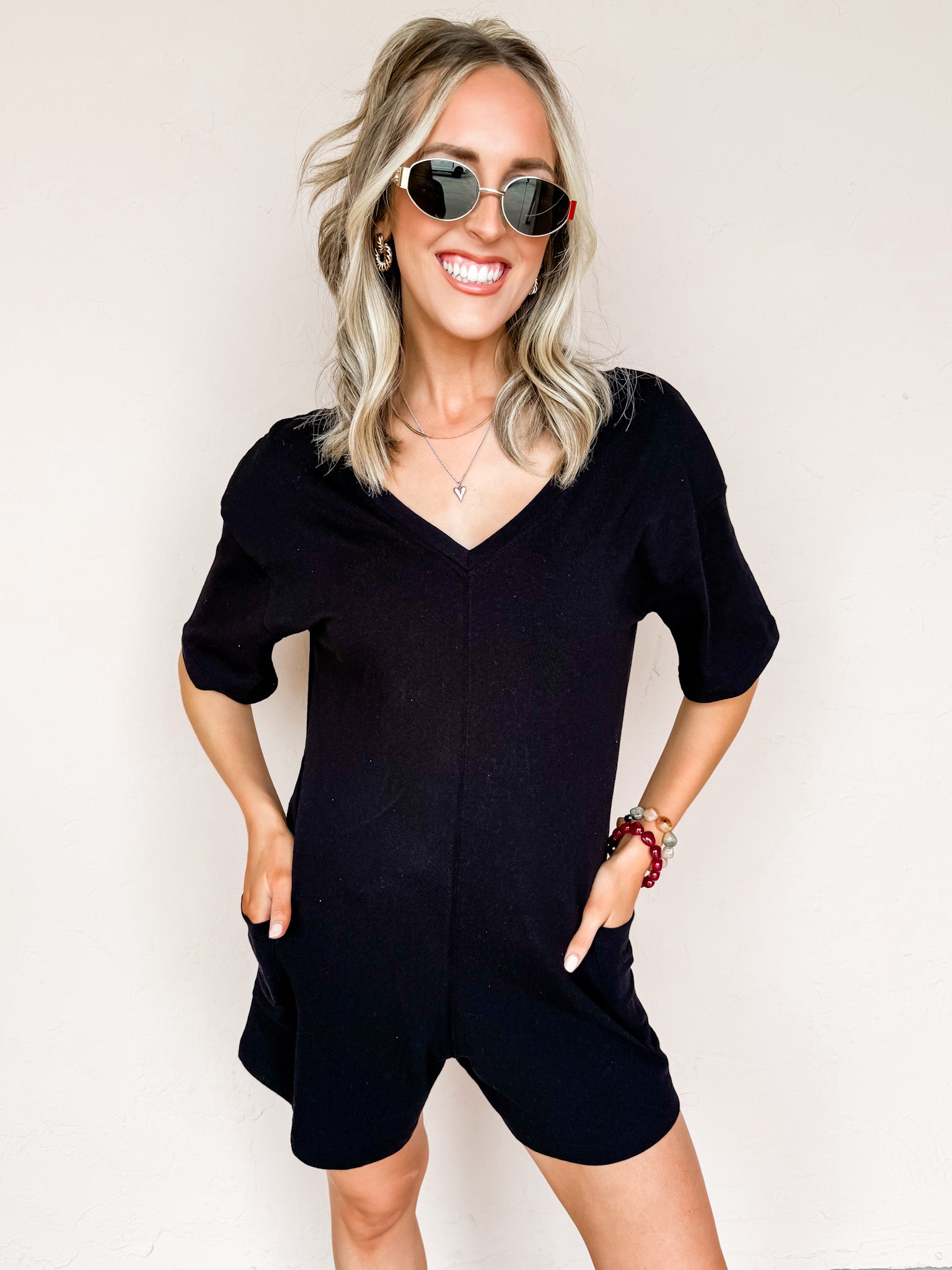 Cleo Reversible Romper-Black