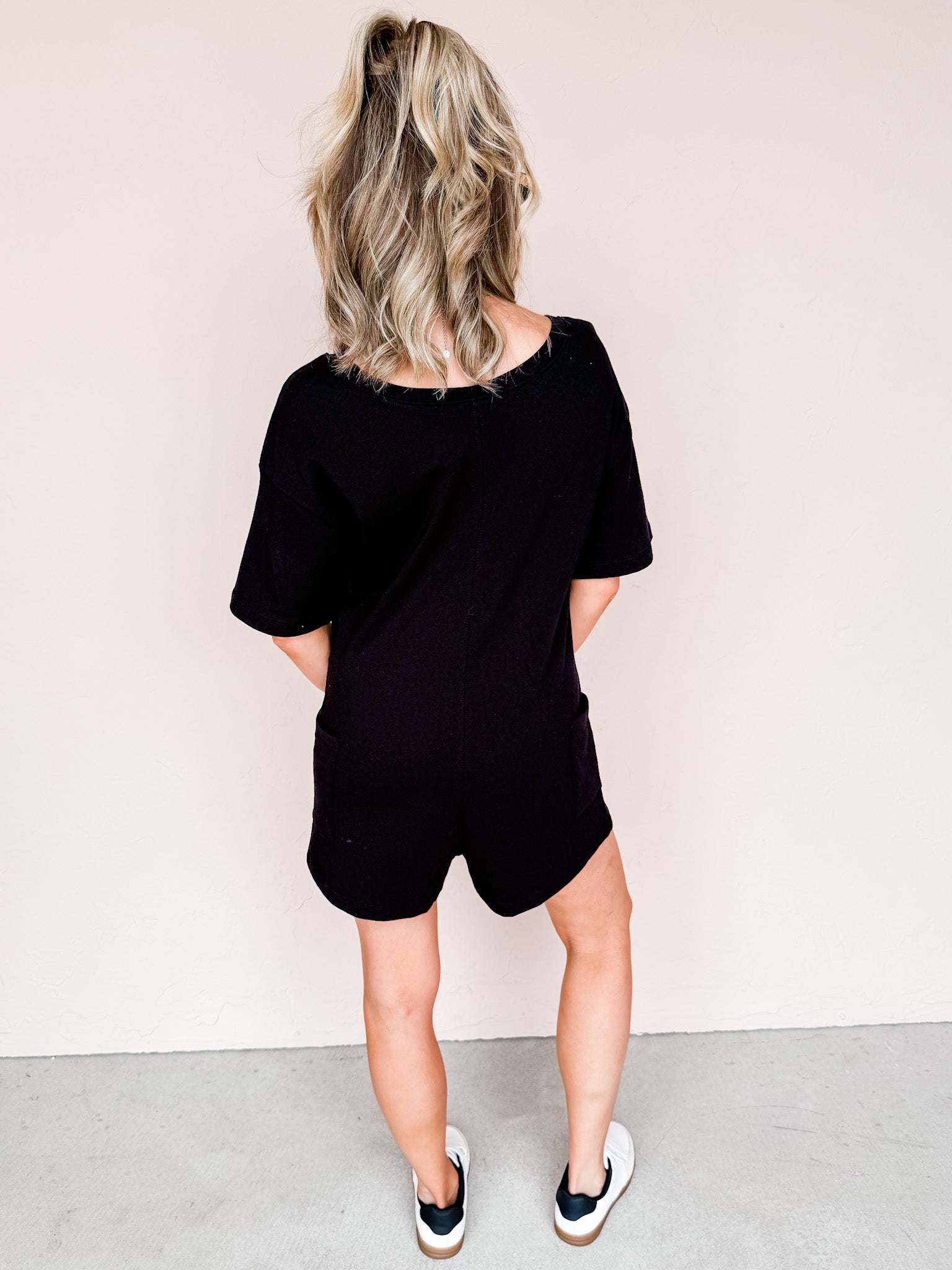 Cleo Reversible Romper-Black