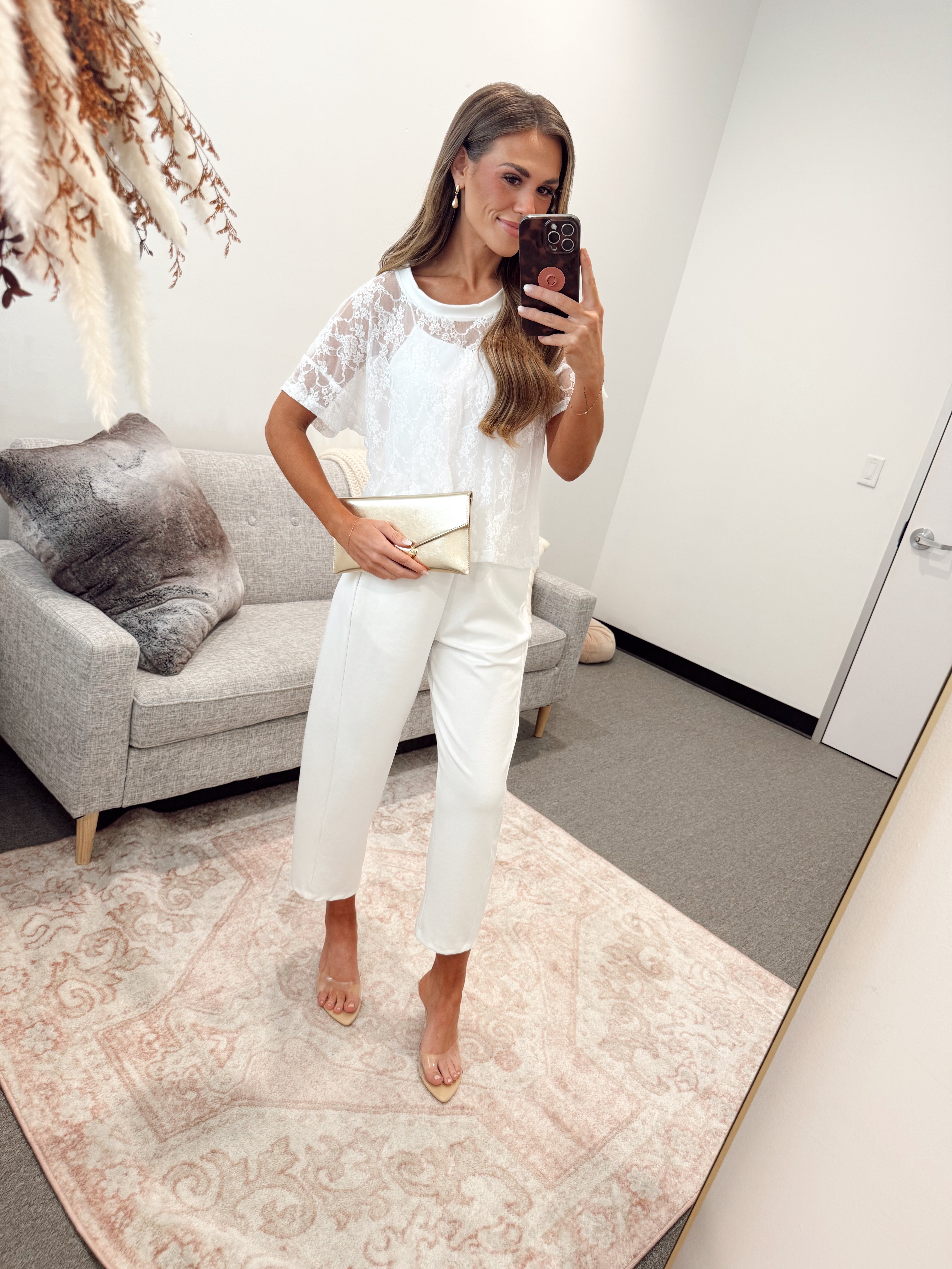 The Tana White Ponte Barrel Pant – Made in USA Stretch Barrel Pant