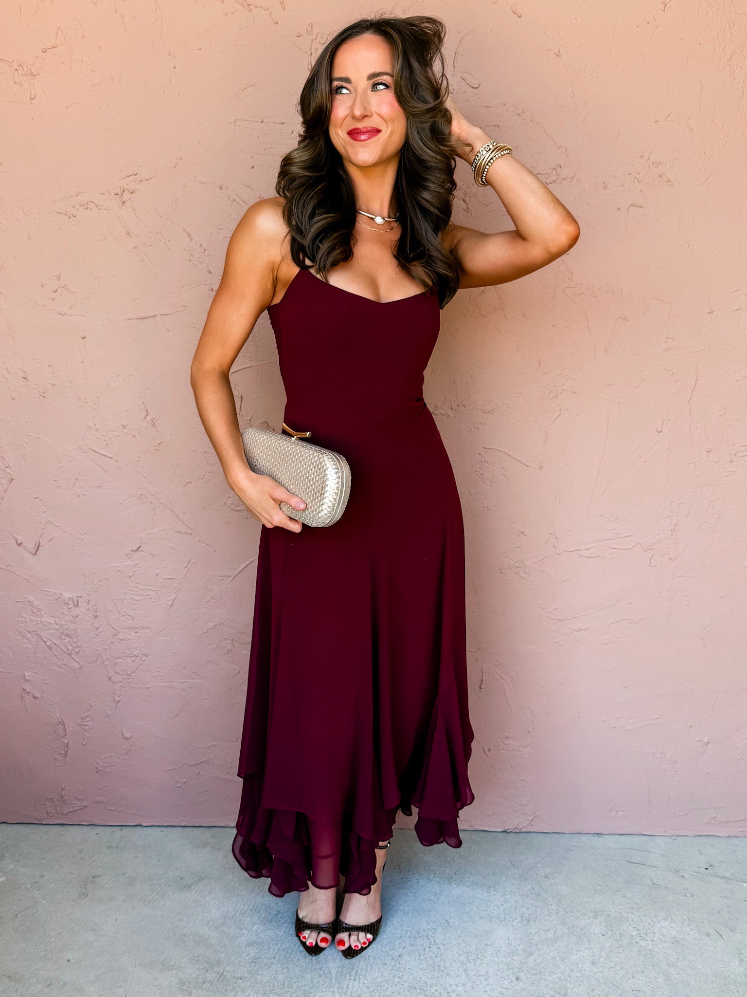 Darling Dusk Ruffle Sleeveless Dress