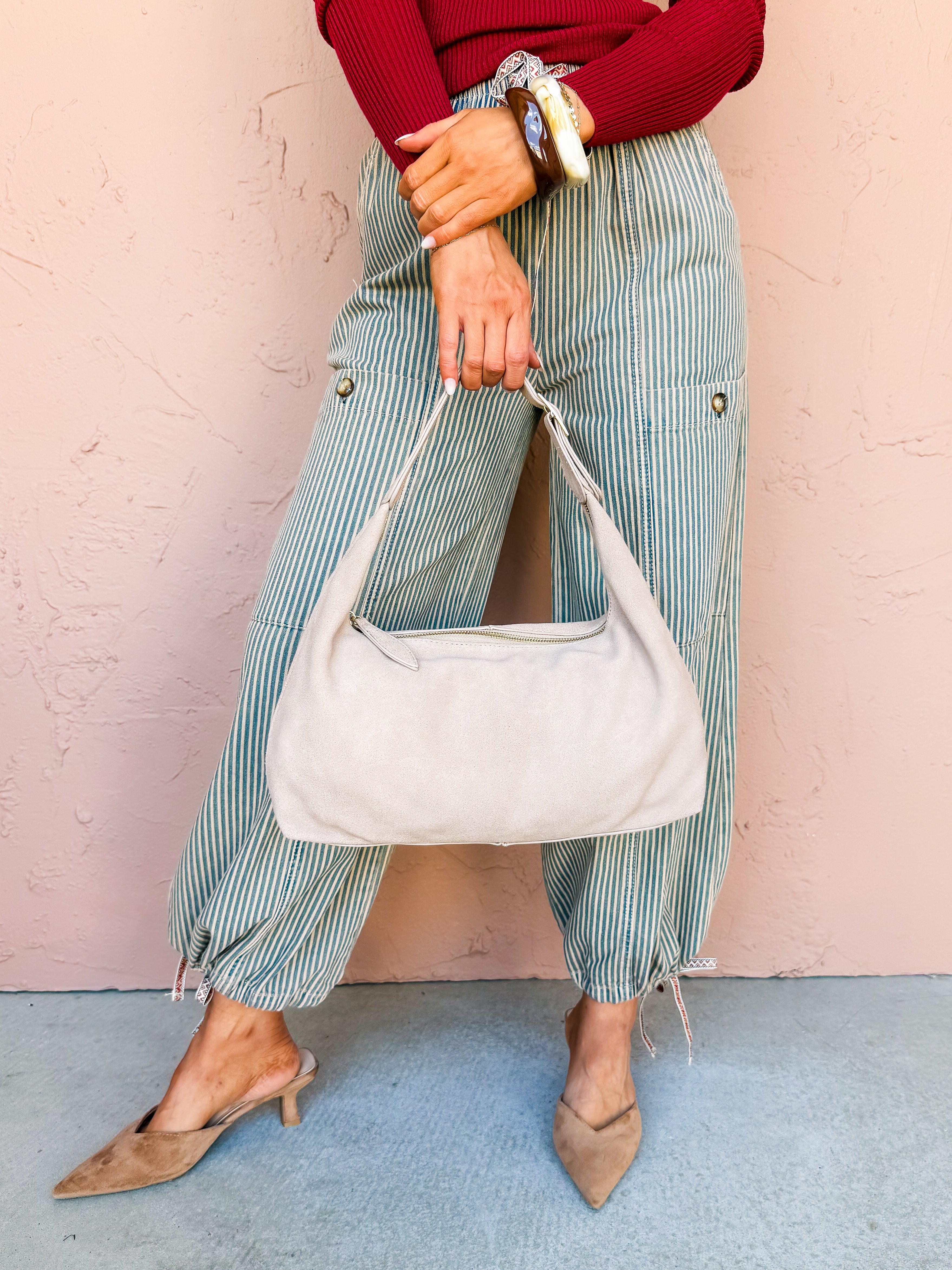 Forever Vintage Striped Elastic Pants