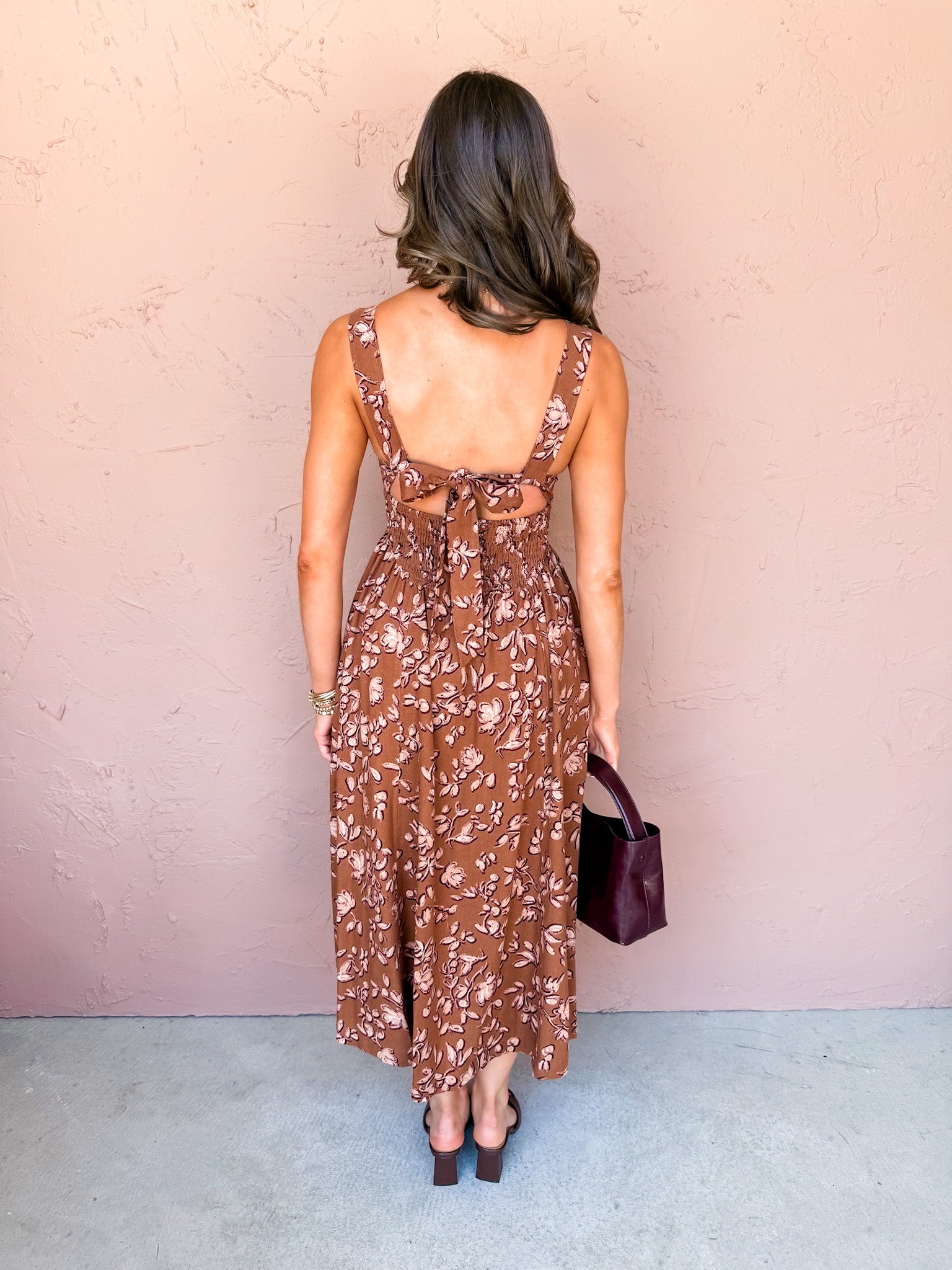 Whimsical Thoughts Tie Back Midi Dress