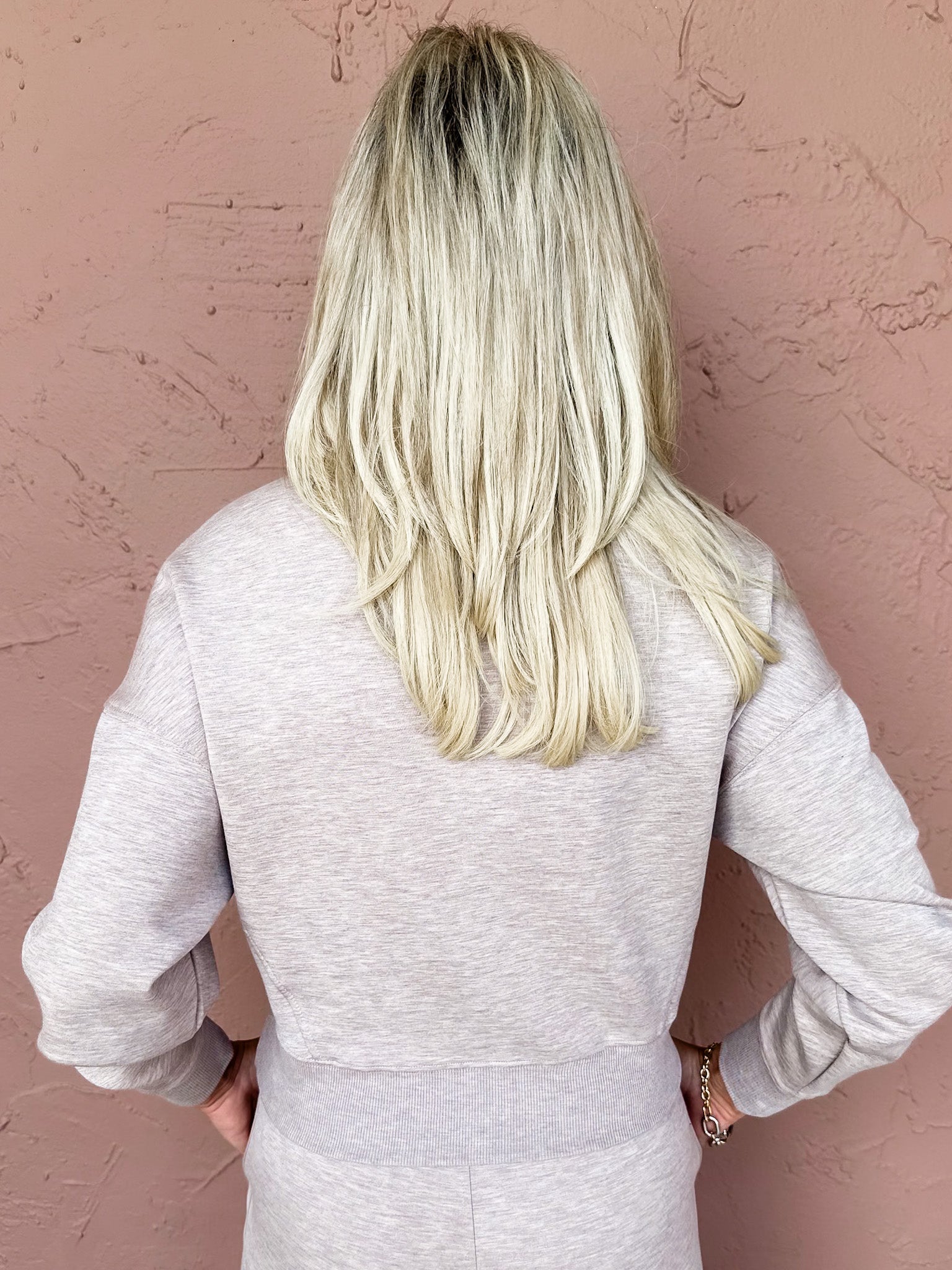 Mailyn Half Zip Top-Taupe