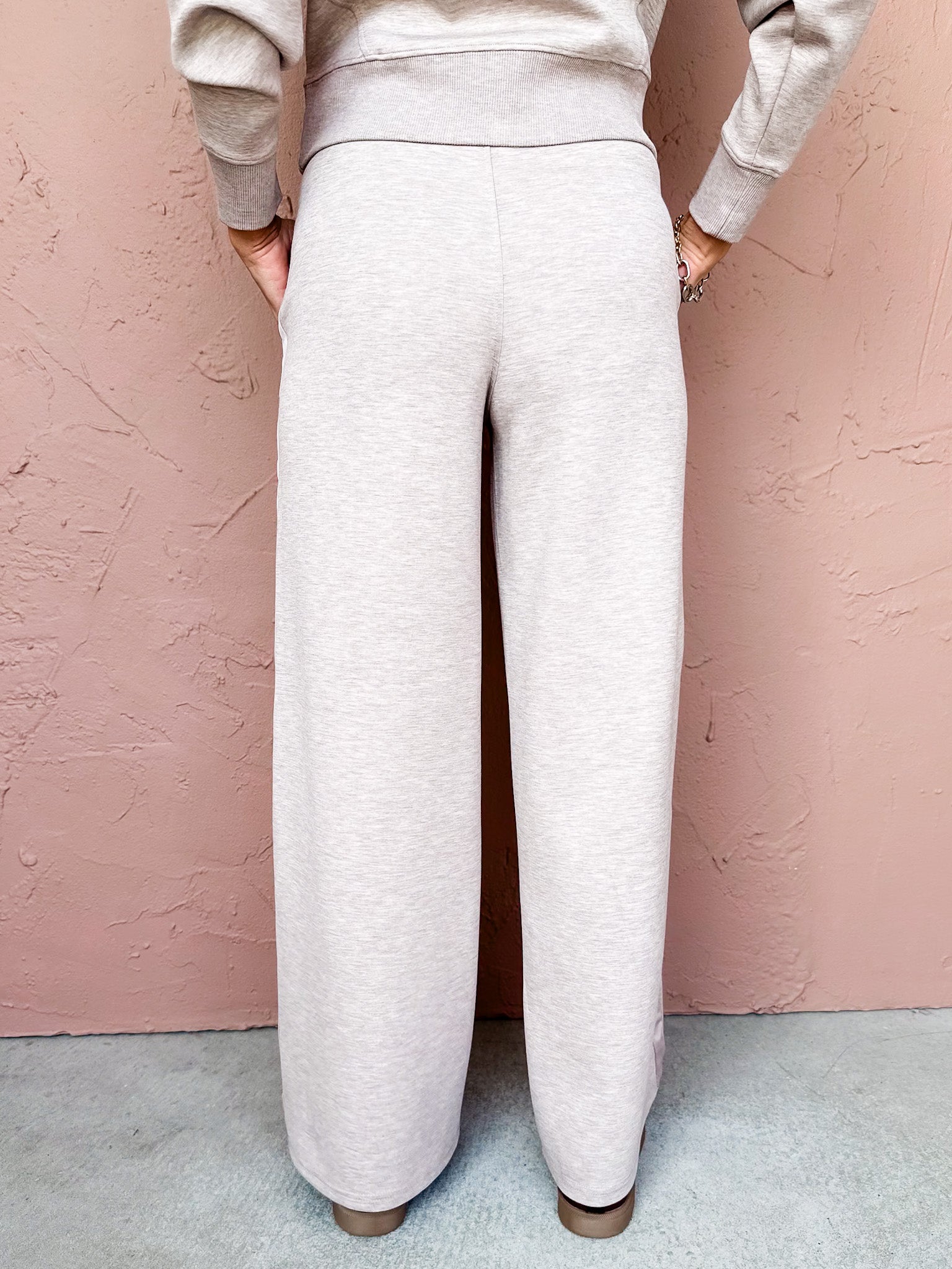 Mailyn Soft Knit Drawstring Pant-Taupe