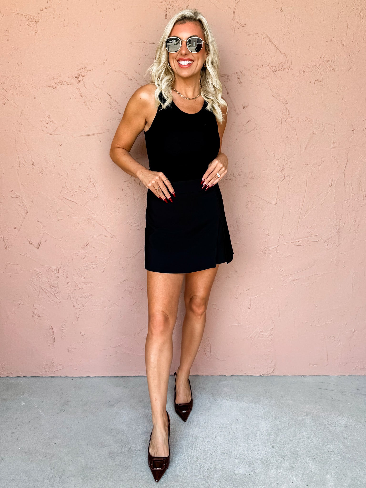 Never Looked Better Wrap Skort-Black