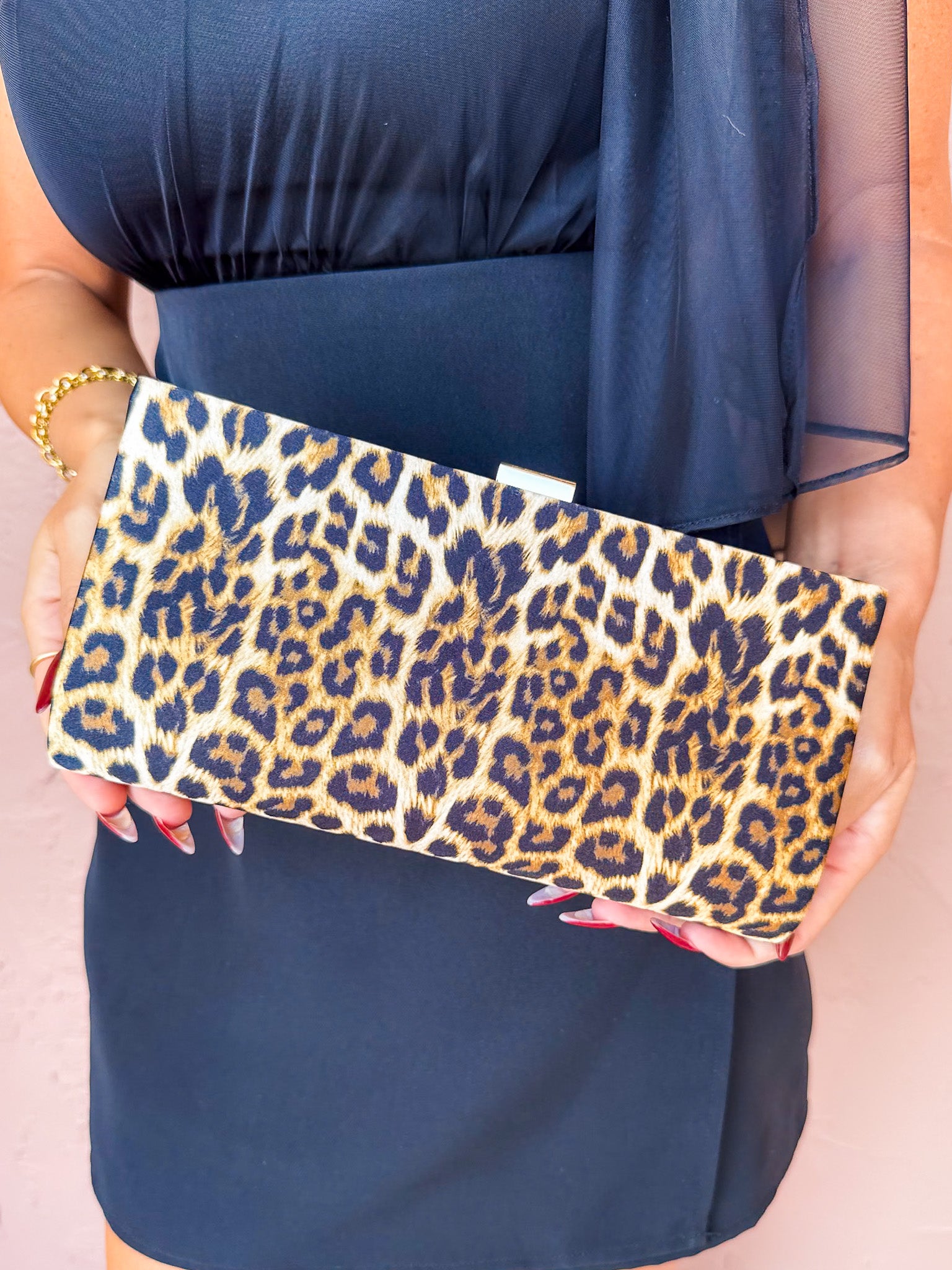 Quick Glance Leopard Clutch Bag
