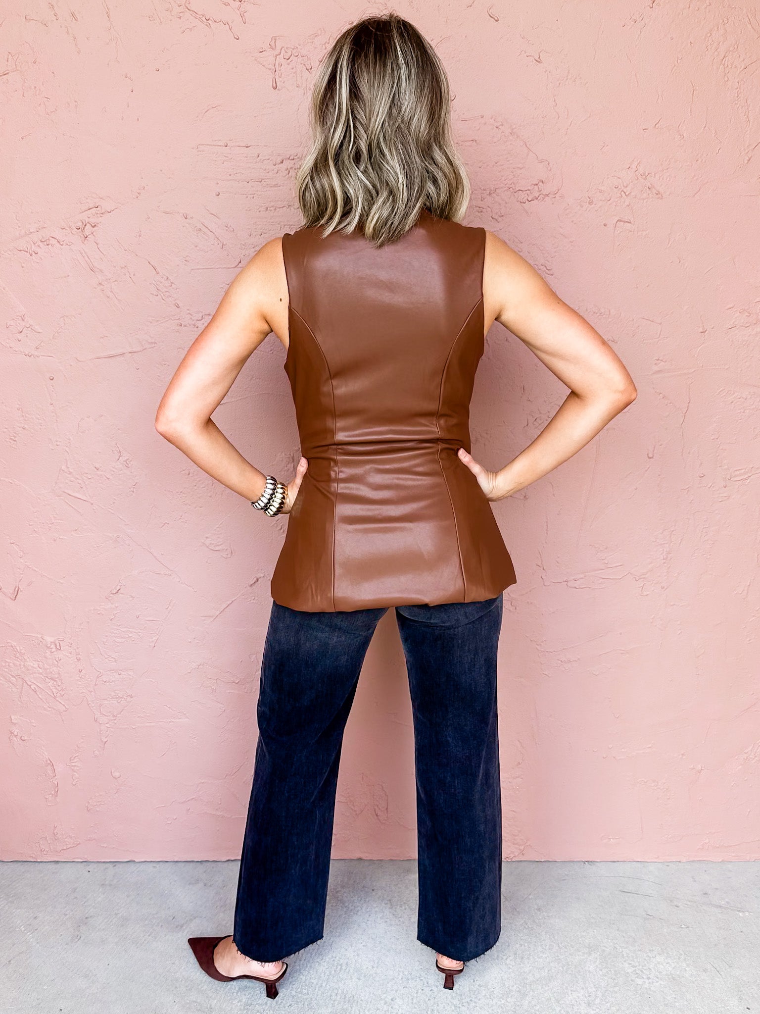 Refined Moment Vegan Leather Top
