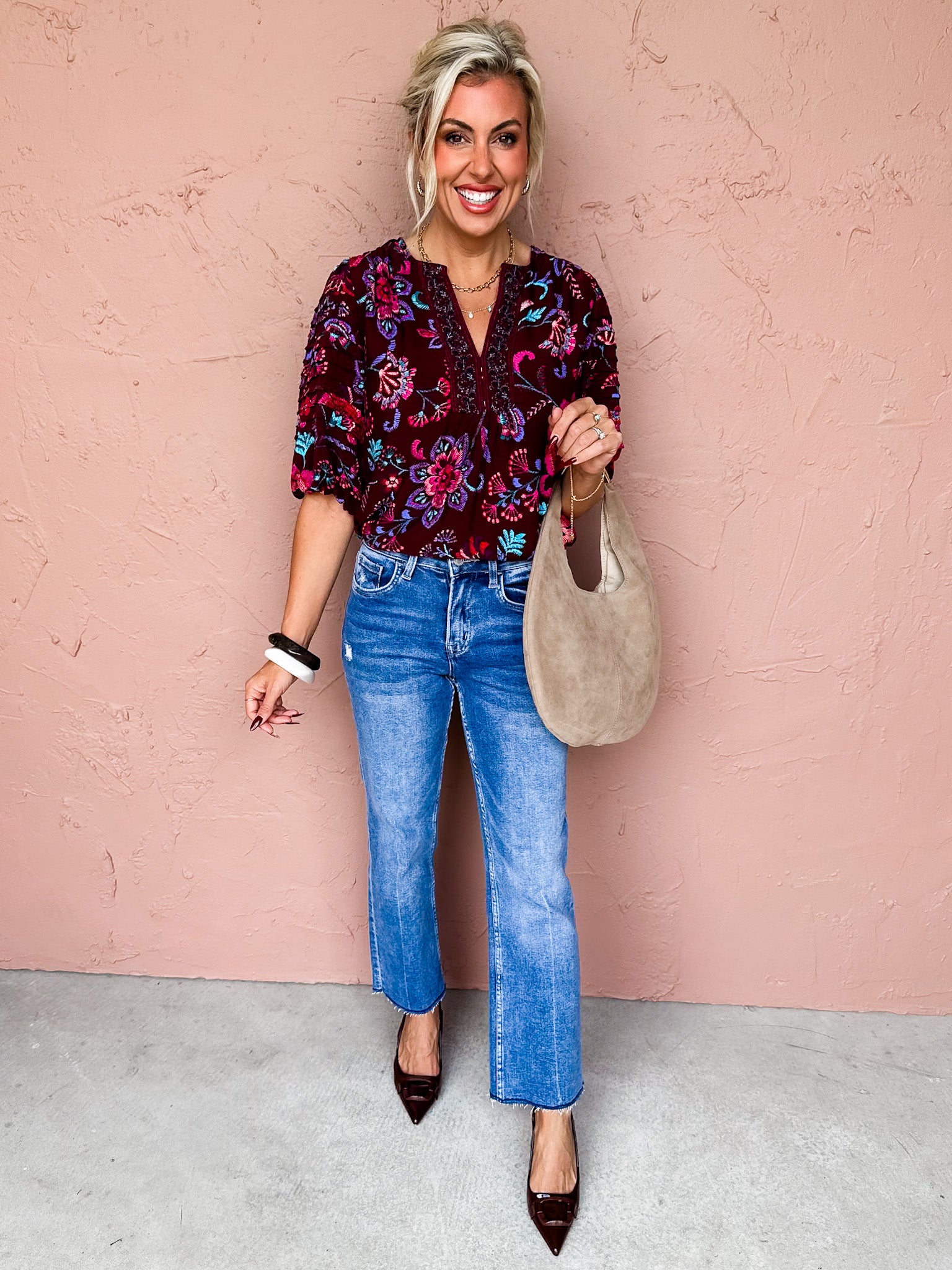 Tory Paisley Pleated Top