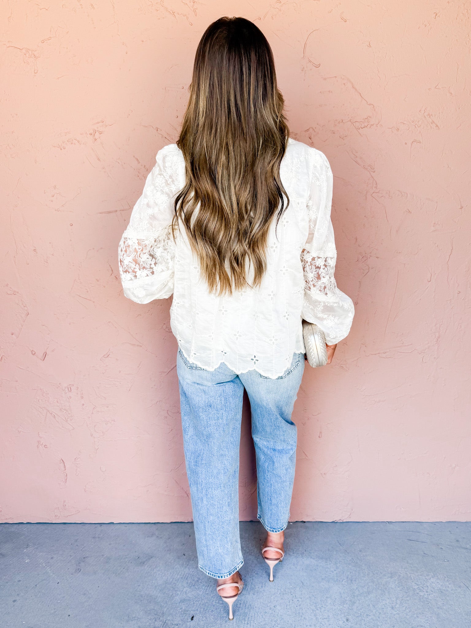 Can't Miss This Puff Sleeve Lace Top-Ecru