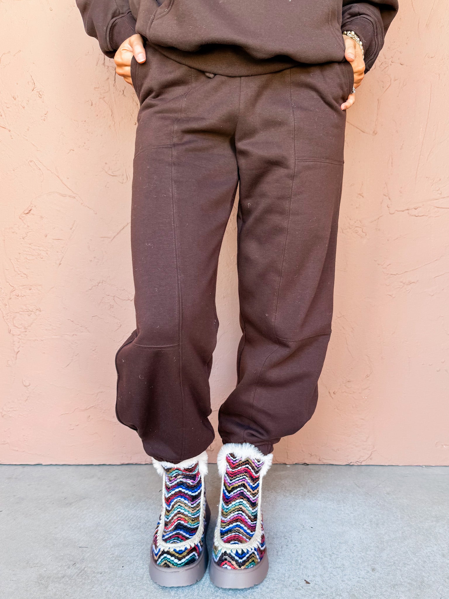 Comfort Level Jogger Sweatpants-Espresso