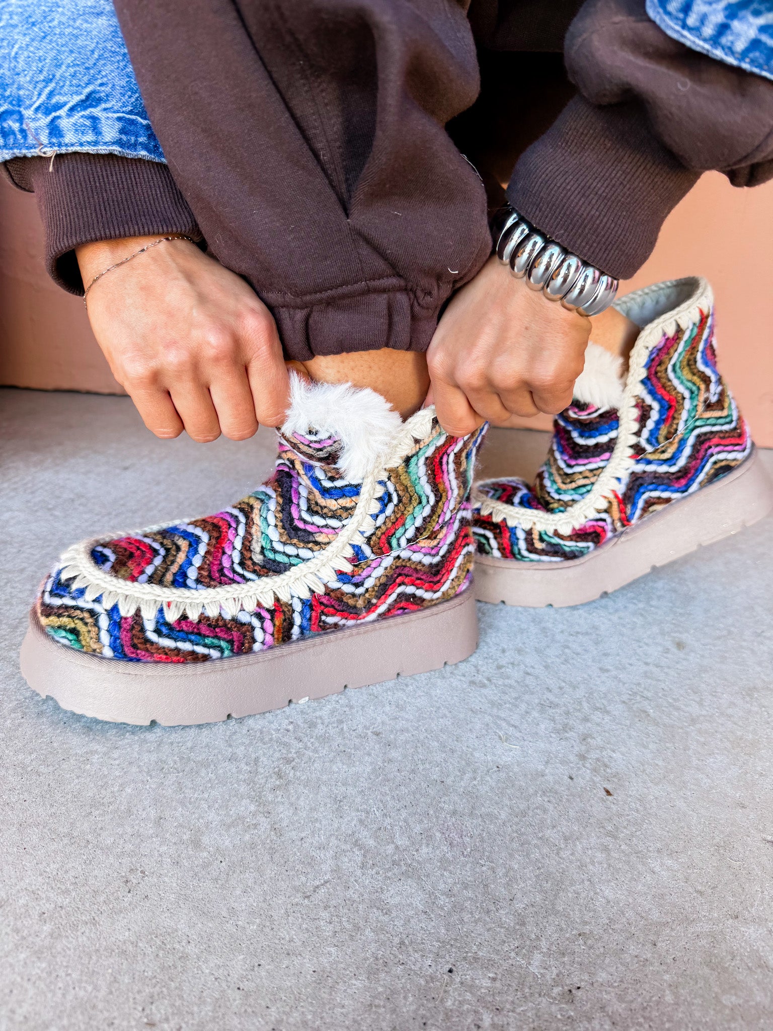 Joyce Platform Booties-Multi