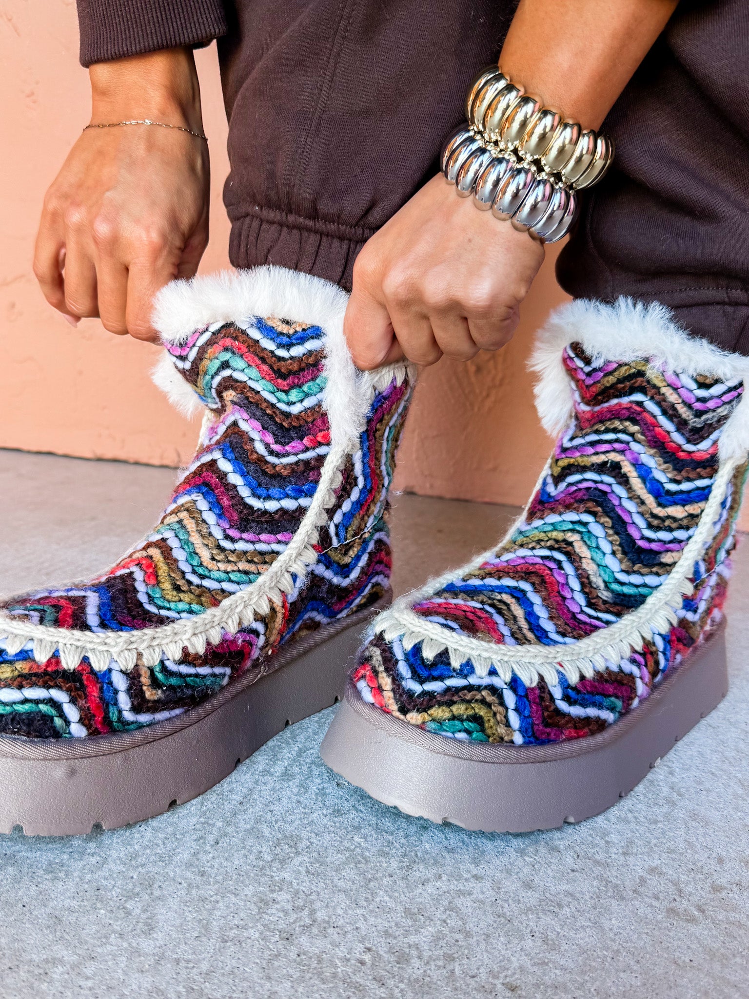 Joyce Platform Booties-Multi