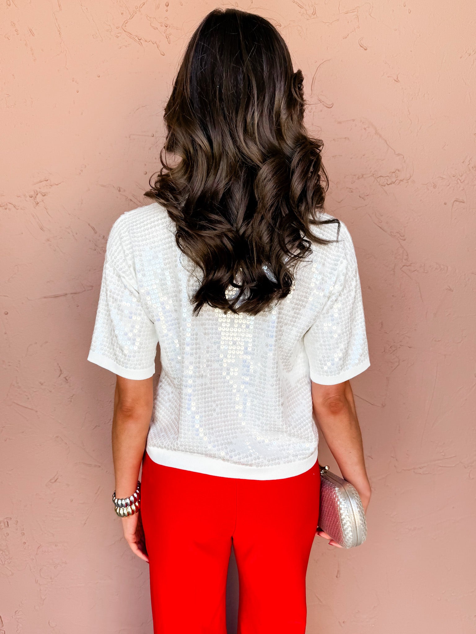 Twinkling Moment Sequin Top