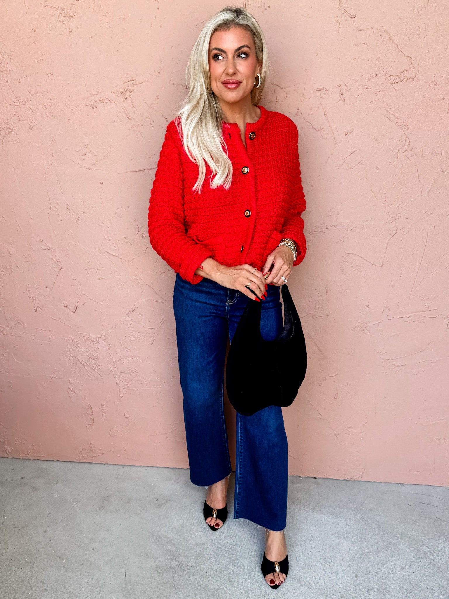 Justine Button Front Sweater