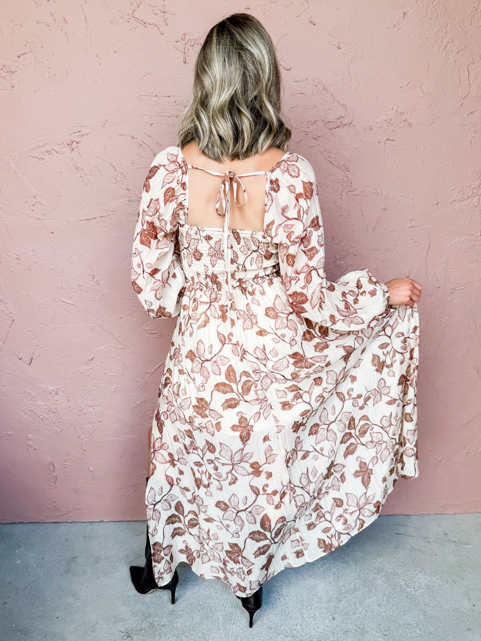 Clara Crepe & Velvet Trim Maxi Dress