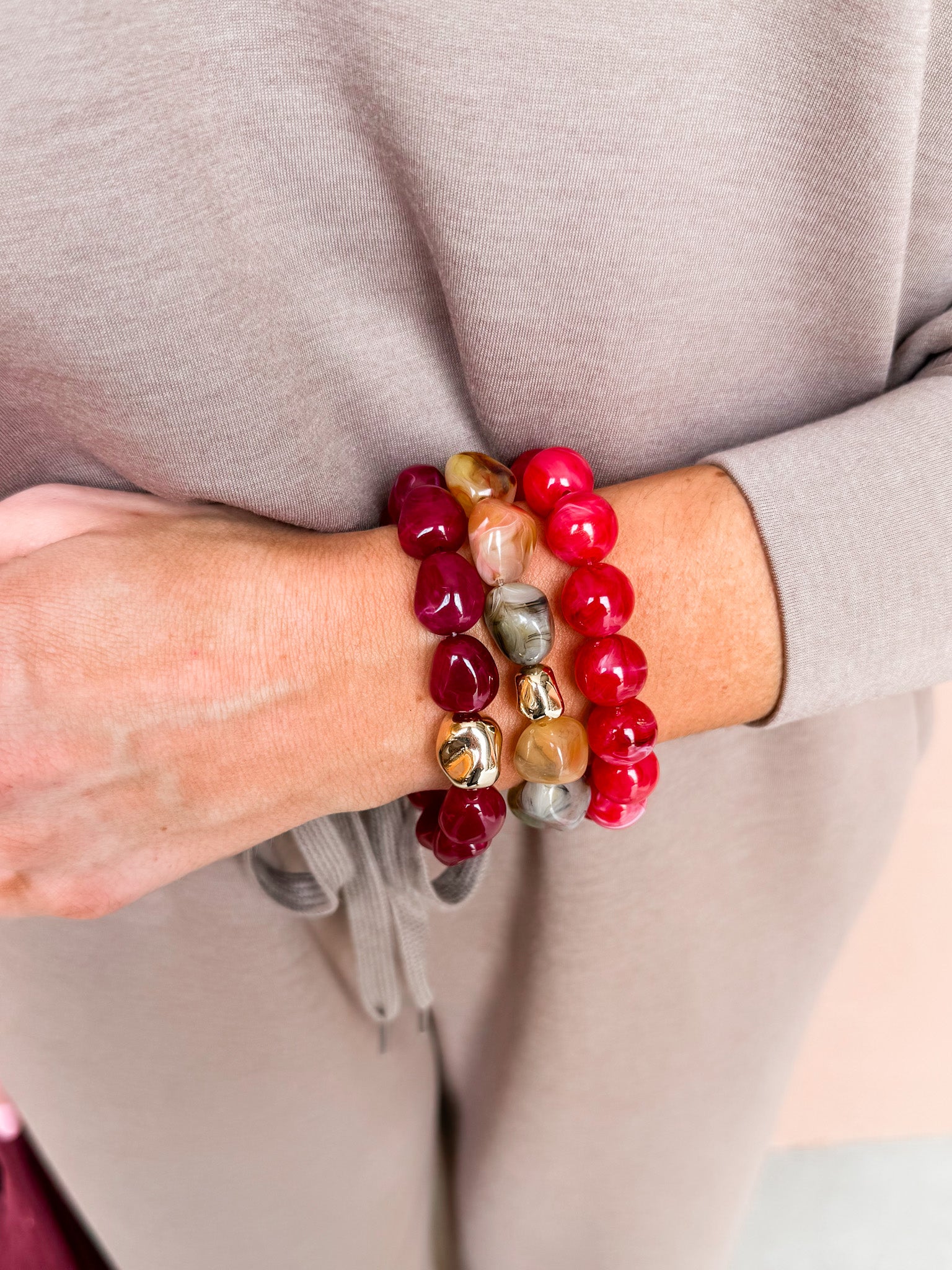 Vivy Marble Beaded Bracelet Set