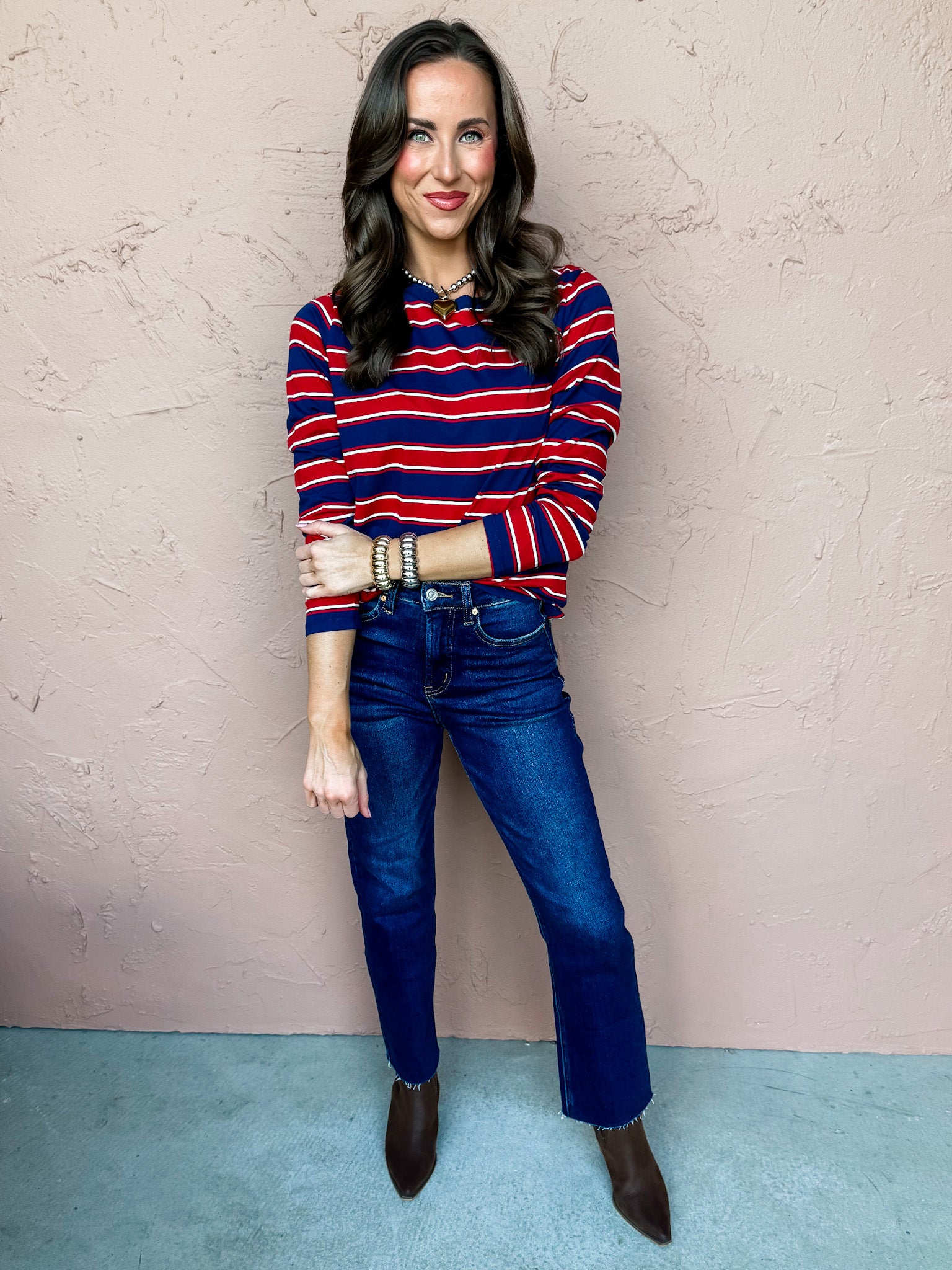 Elara Long Sleeve Striped Top