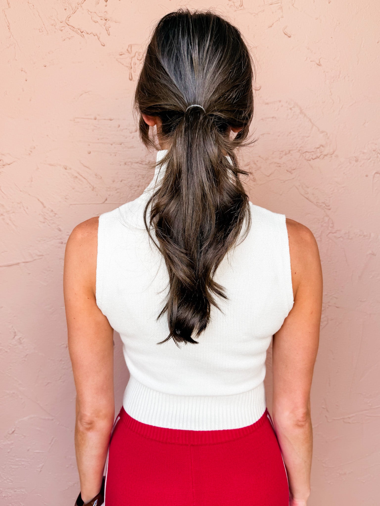 Juno Sleeveless Turtle Neck Sweater-Ivory