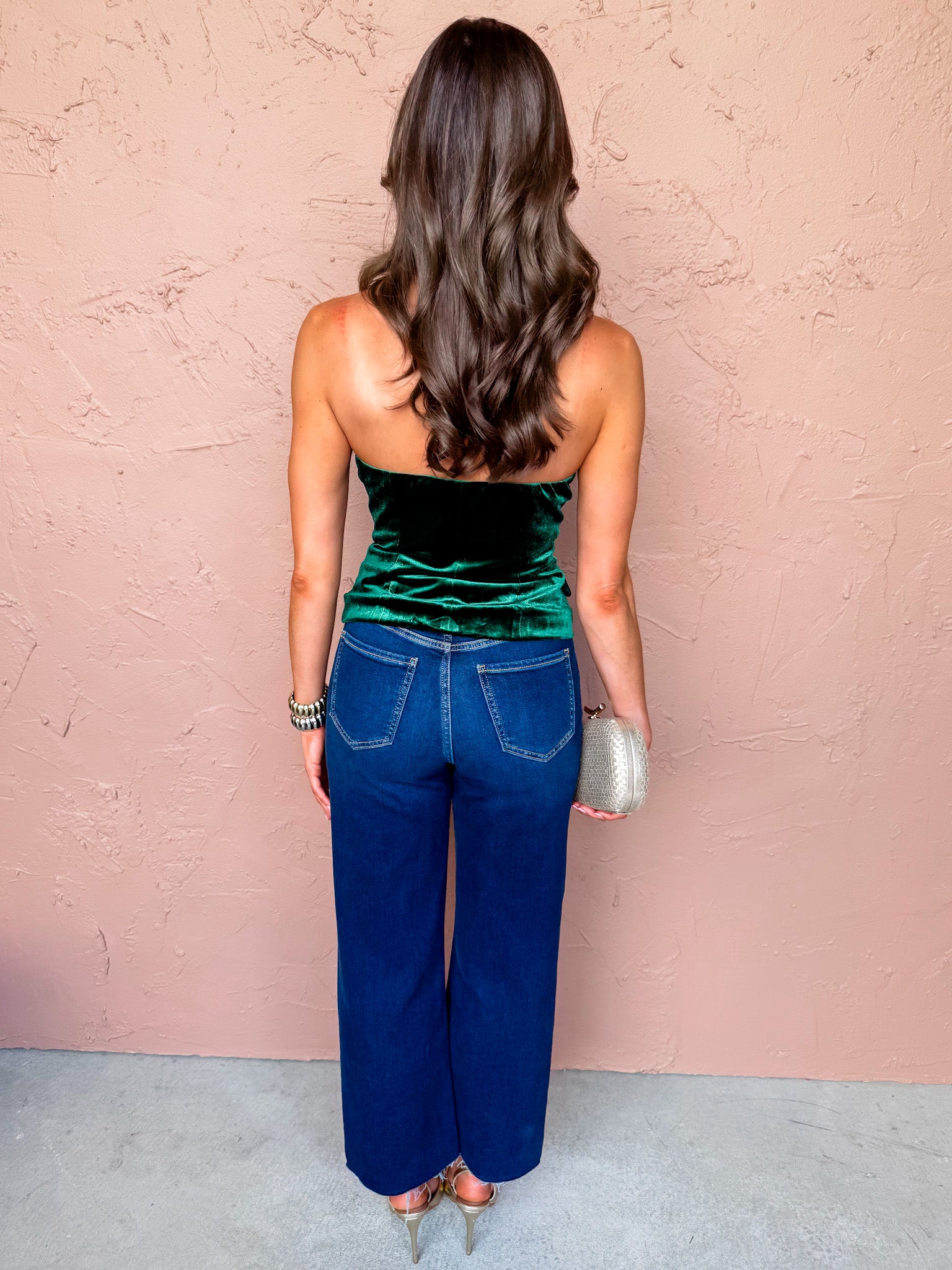 Micah Strapless Velvet Top