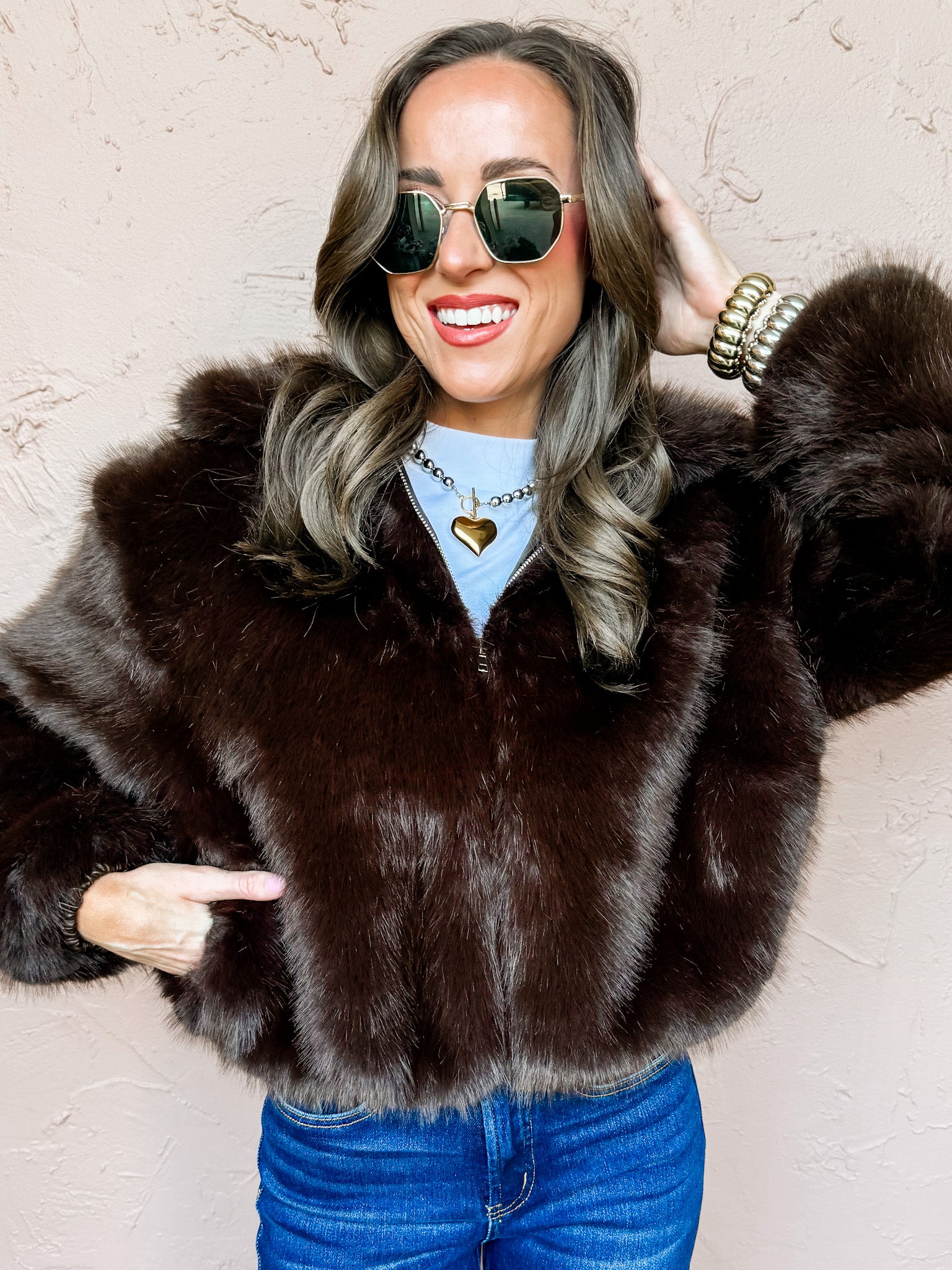 Soft Focus Faux Fur Jacket