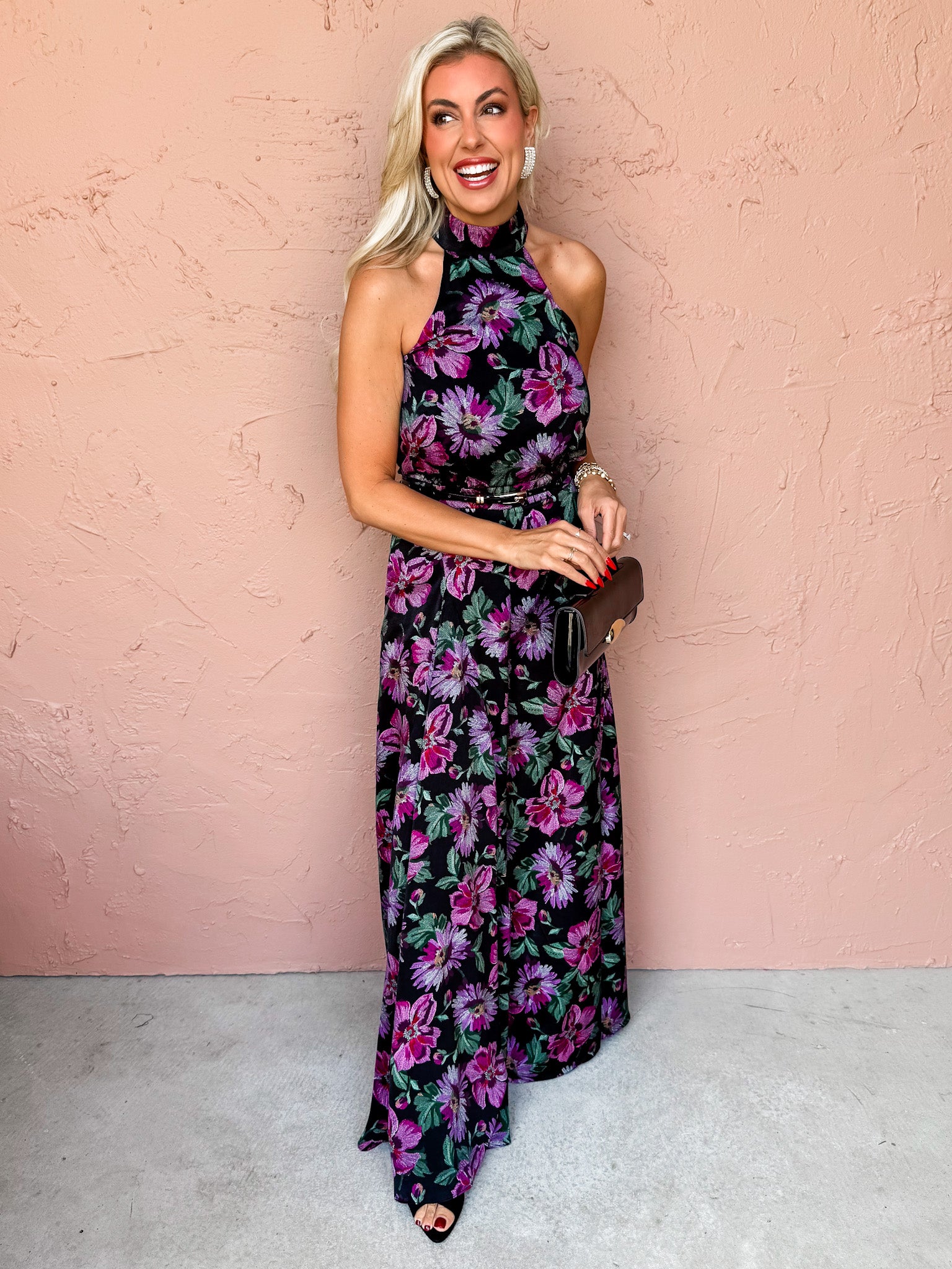 Soren Floral Halter Neck Jumpsuit