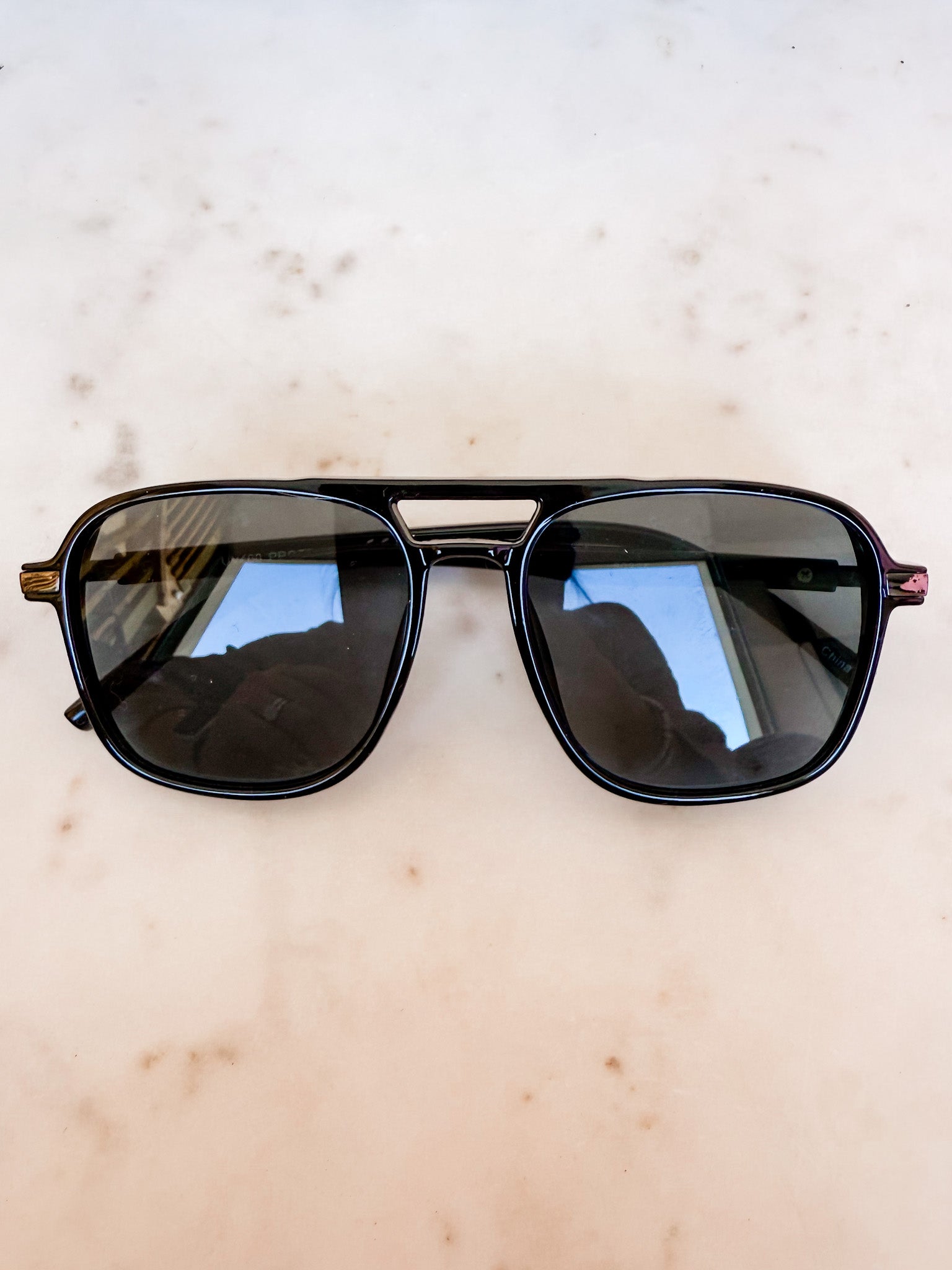 City Views Straight Aviator Sunglasses