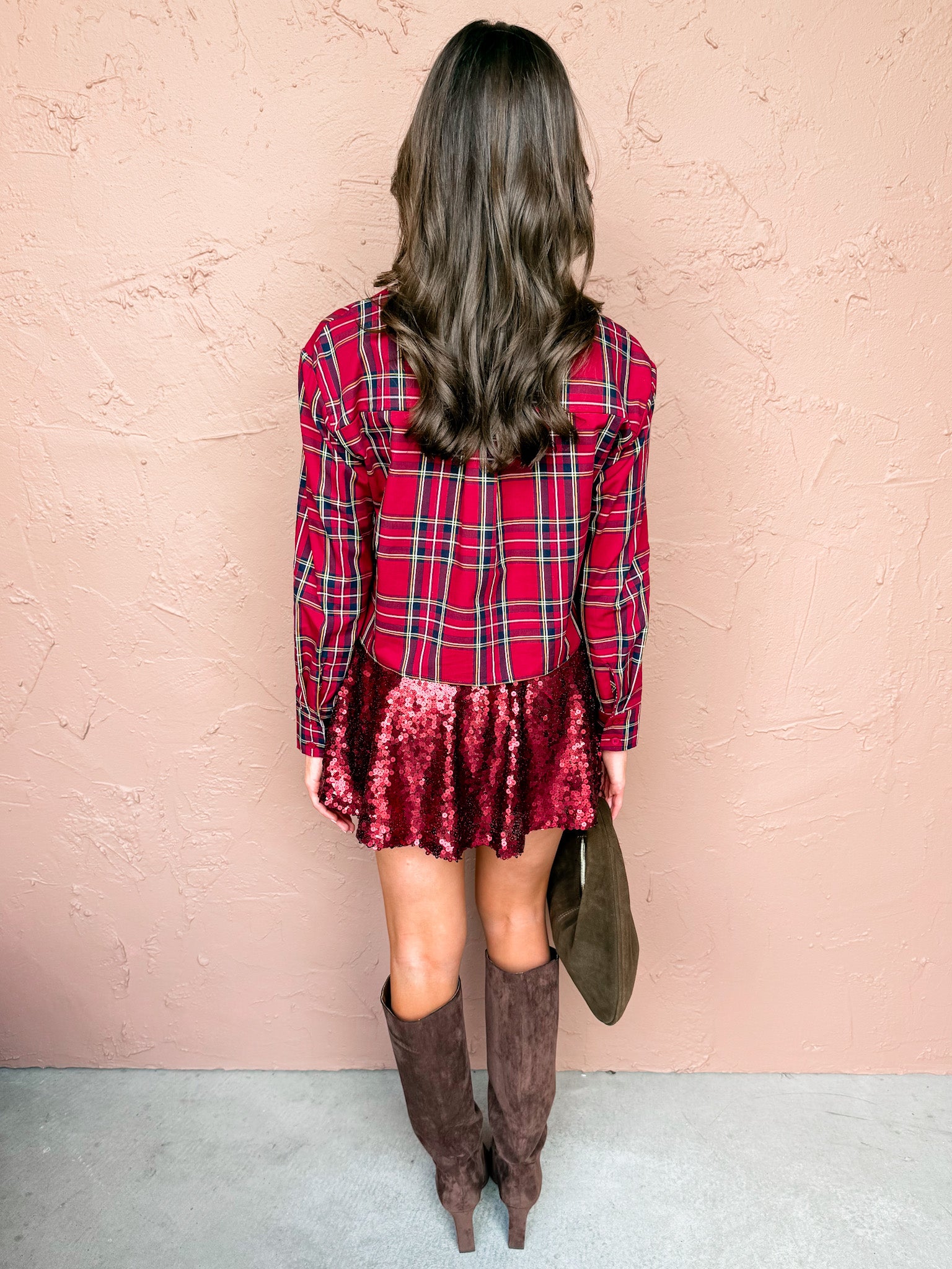 Prairie Long Sleeve Plaid Top