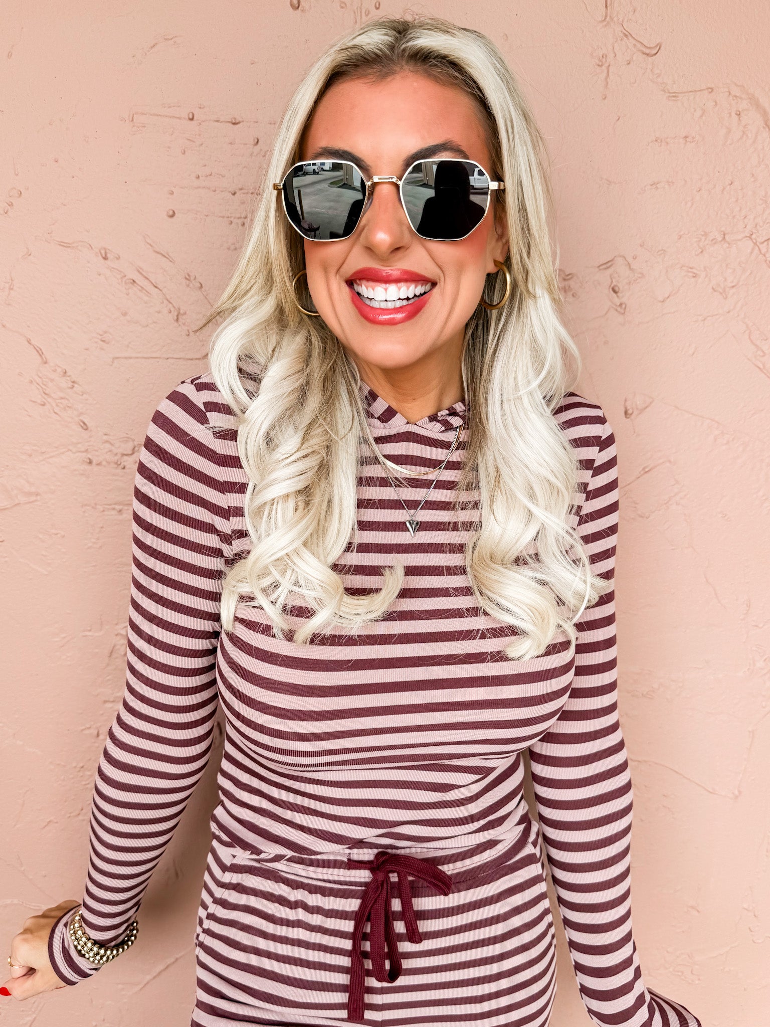 Easy Pulse Modal Hoodie-Burgundy/Mauve