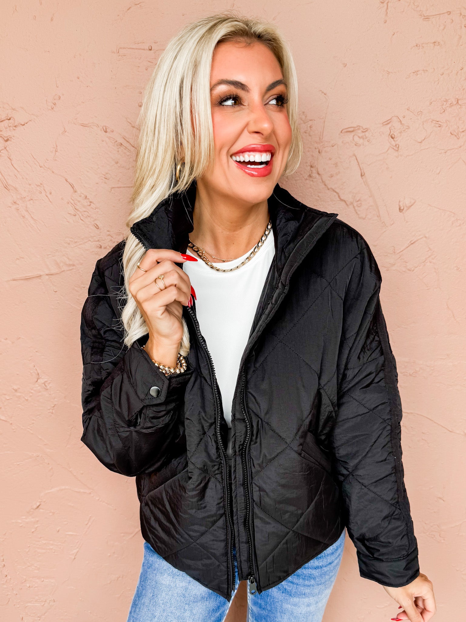 Pippa Luxe Quilted Jacket-Black