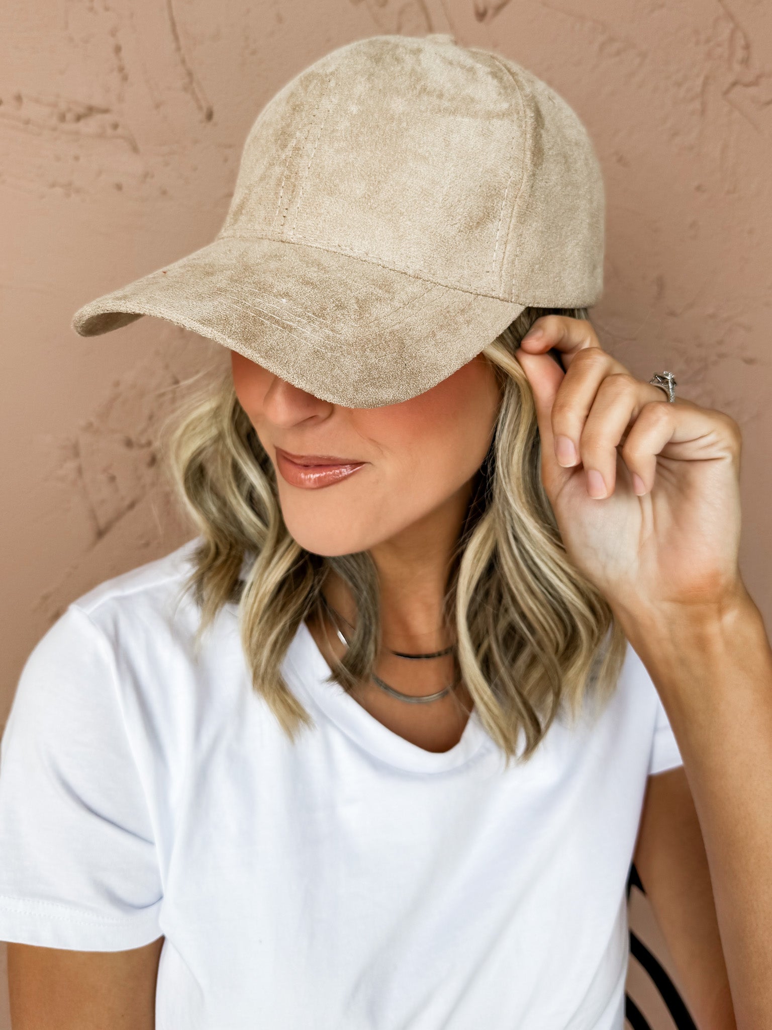 Hayden Suede Hat-Sand Beige