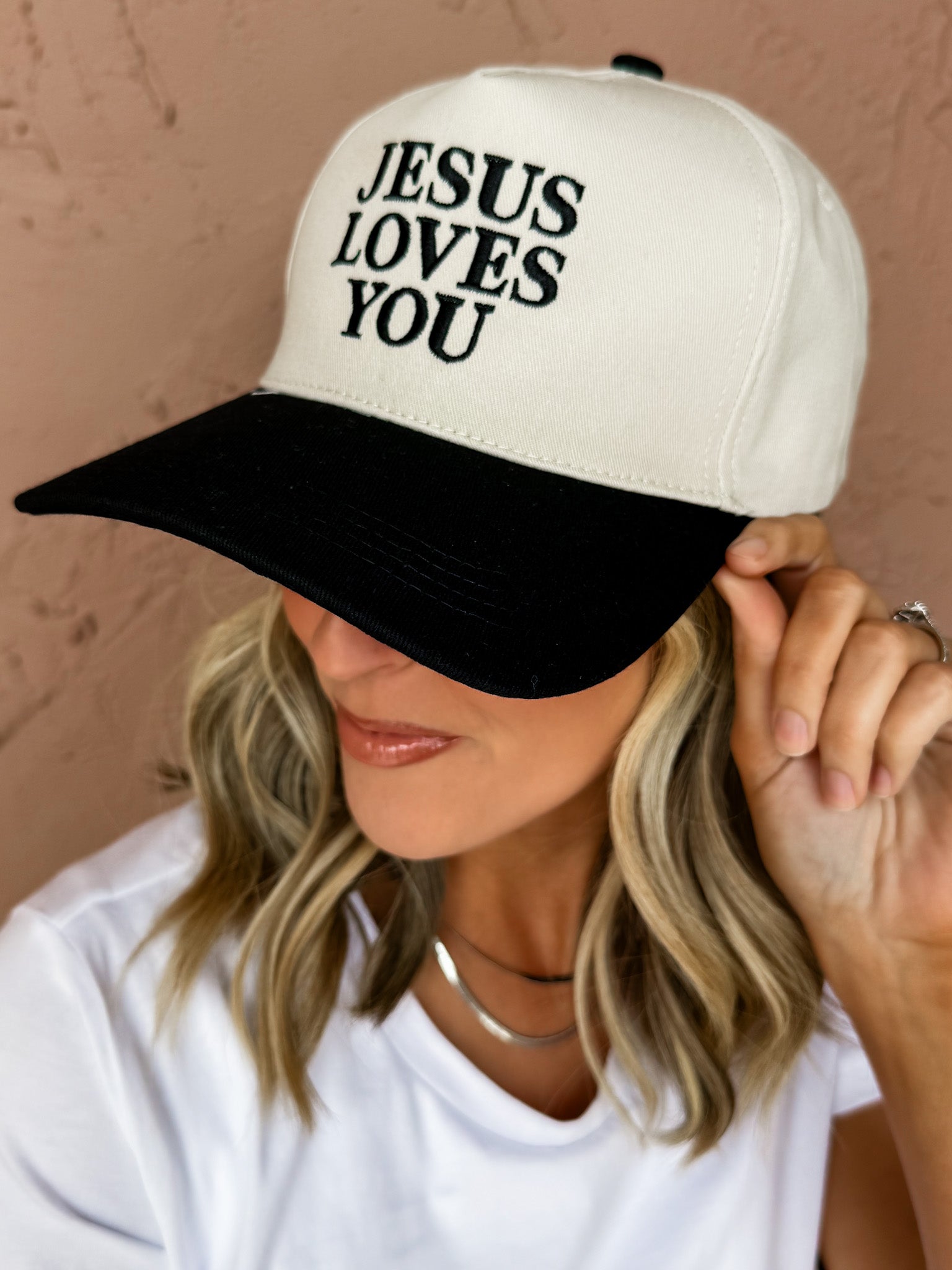 Jesus Loves You Two Tone Hat