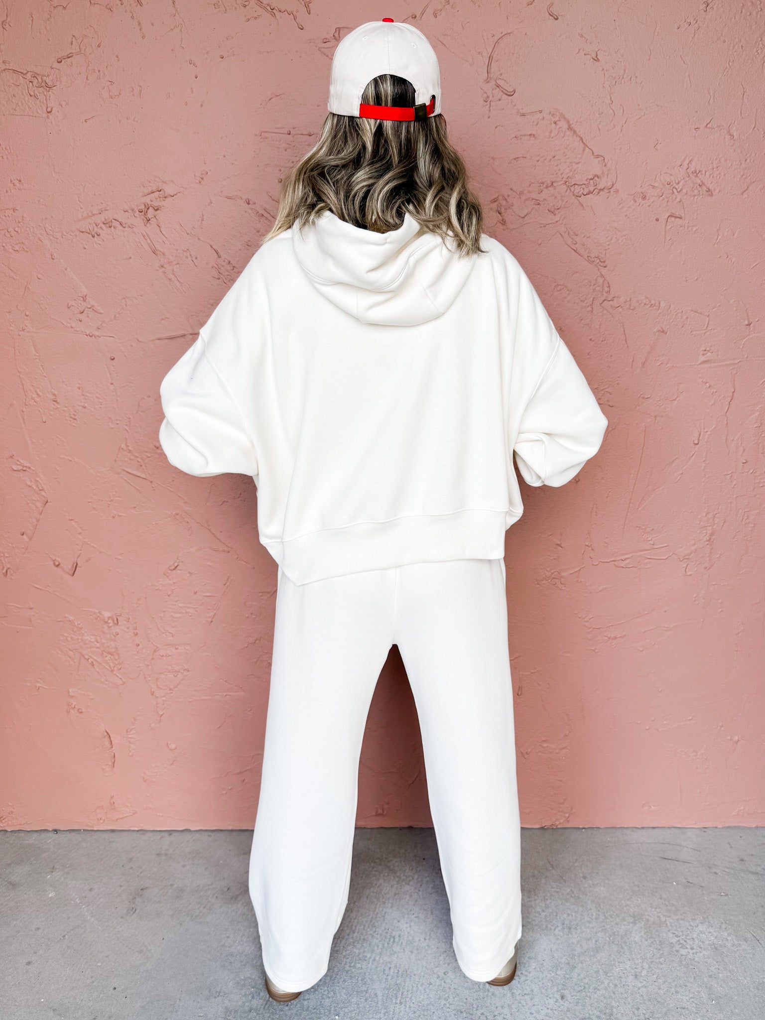 Off-Duty Fleece Hoodie-Ivory