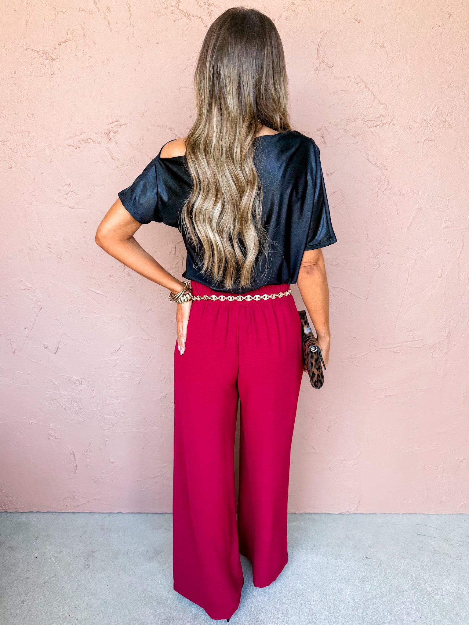 Alora One Shoulder Top-Black