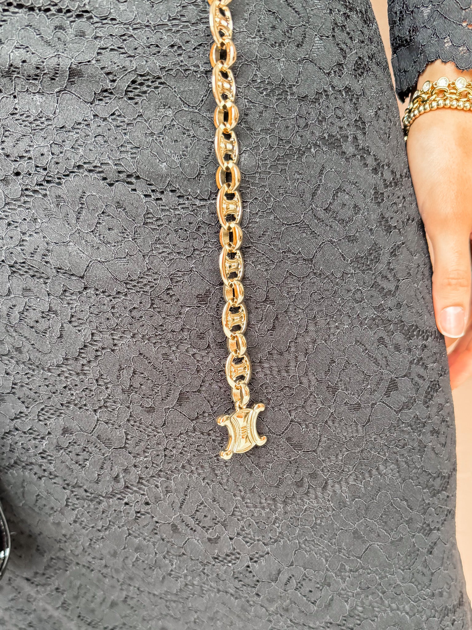 Rebel Loop Metal Chain Belt