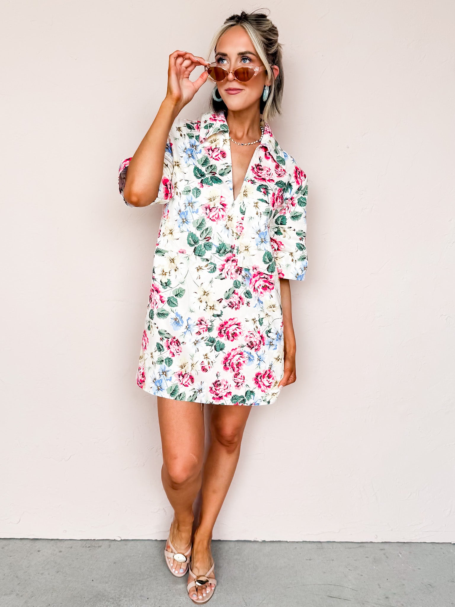 Ashley Floral Collared Dress