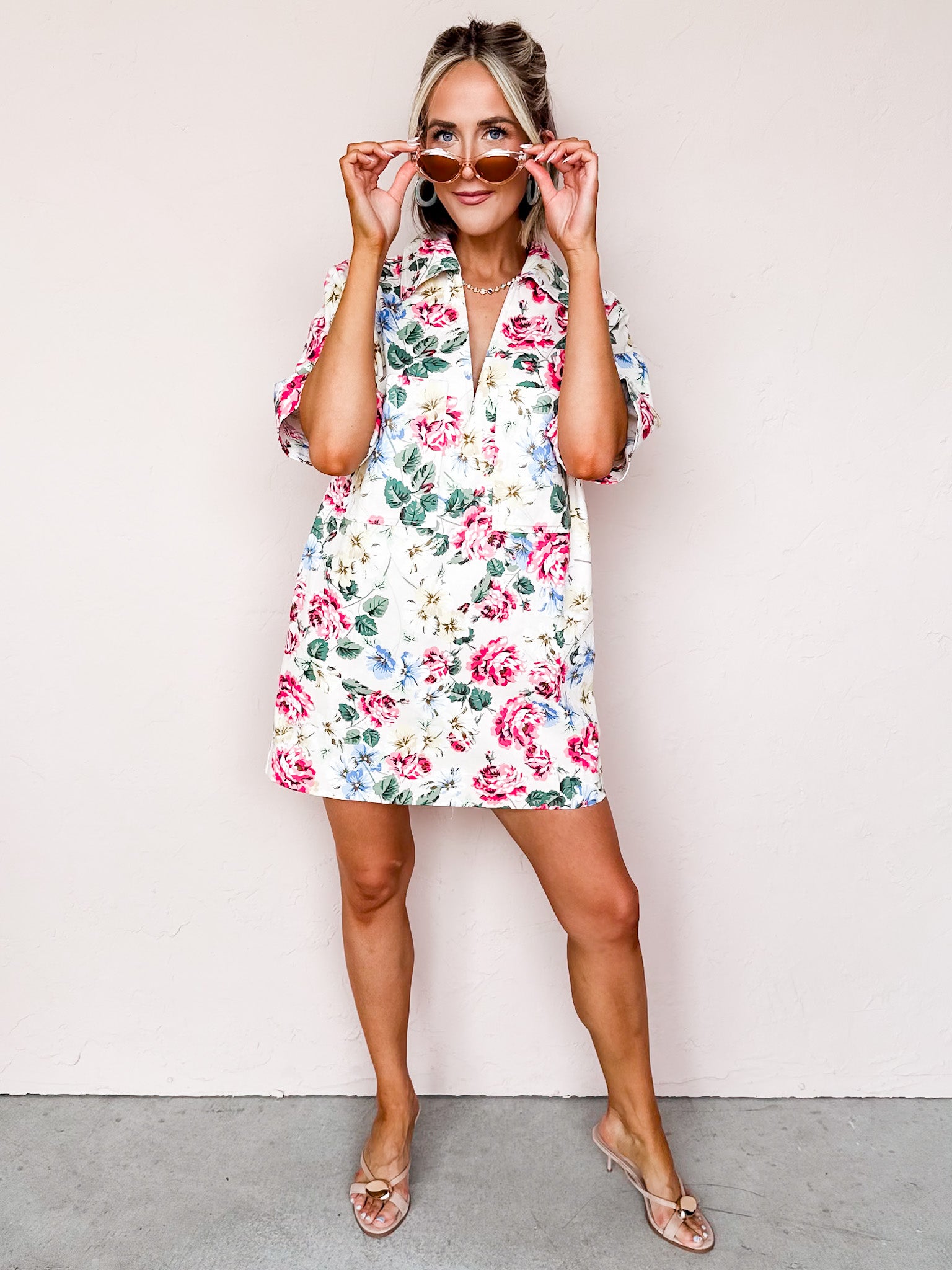 Ashley Floral Collared Dress