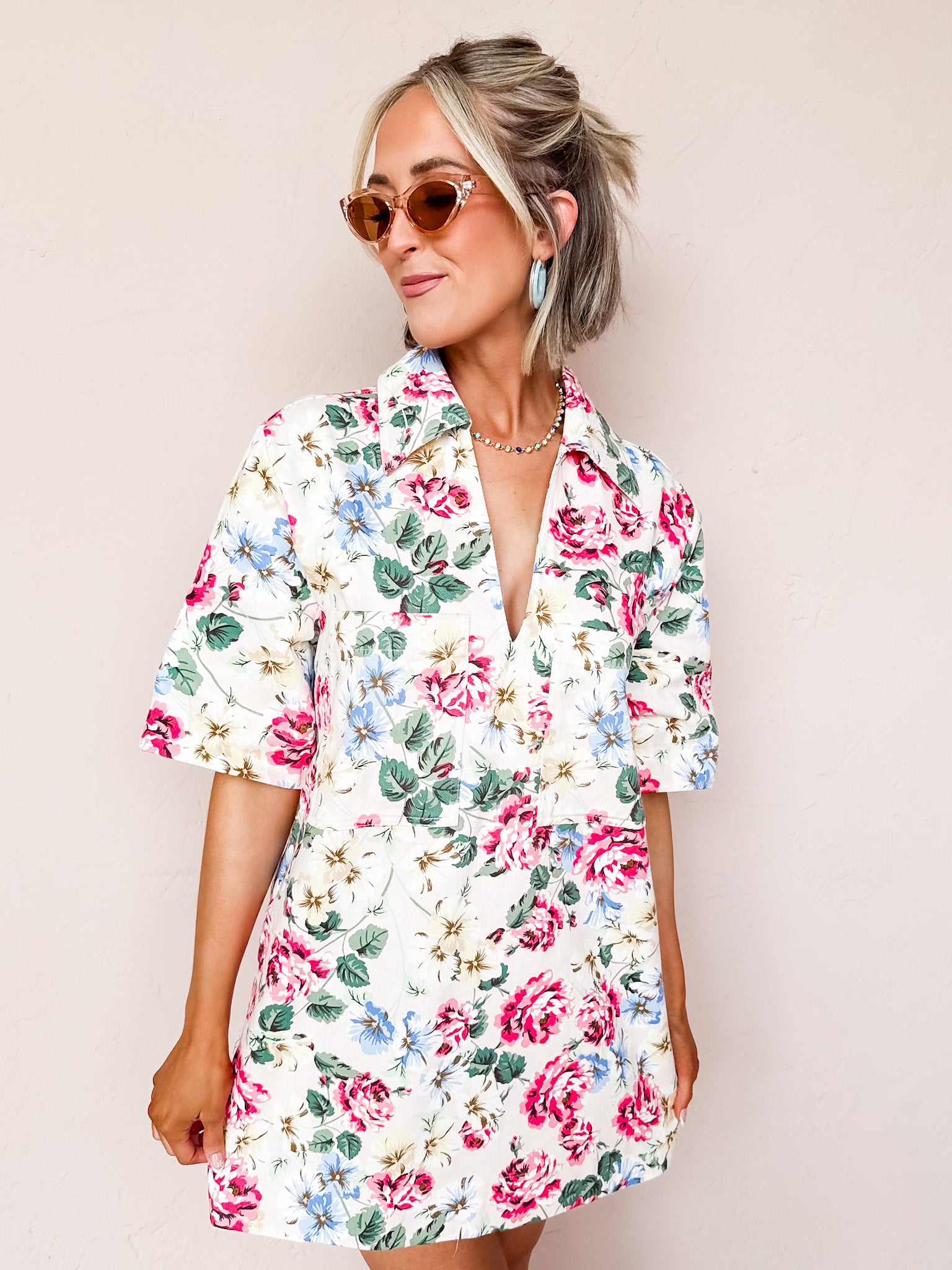 Ashley Floral Collared Dress