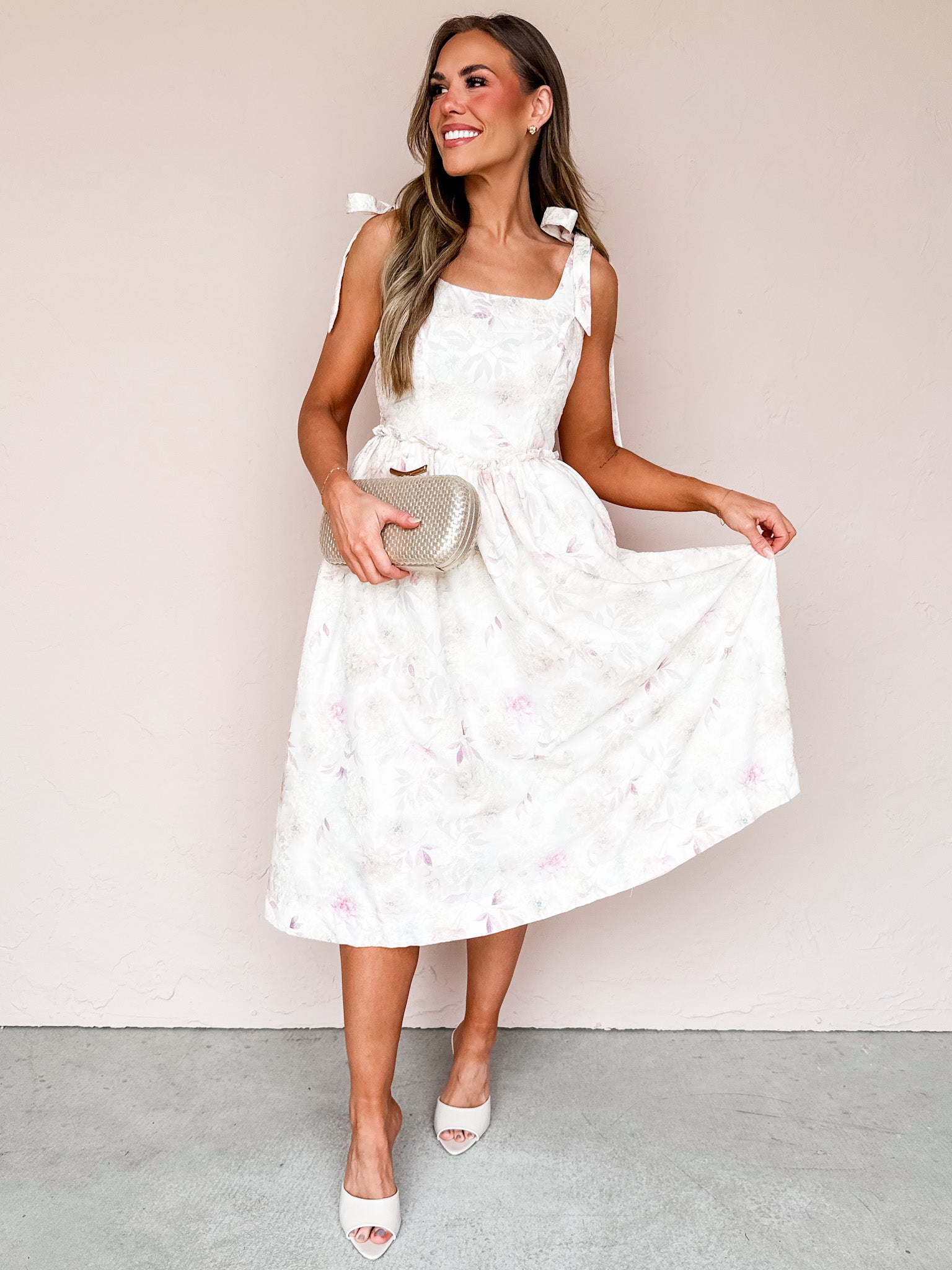 Diamond Floral Midi Dress