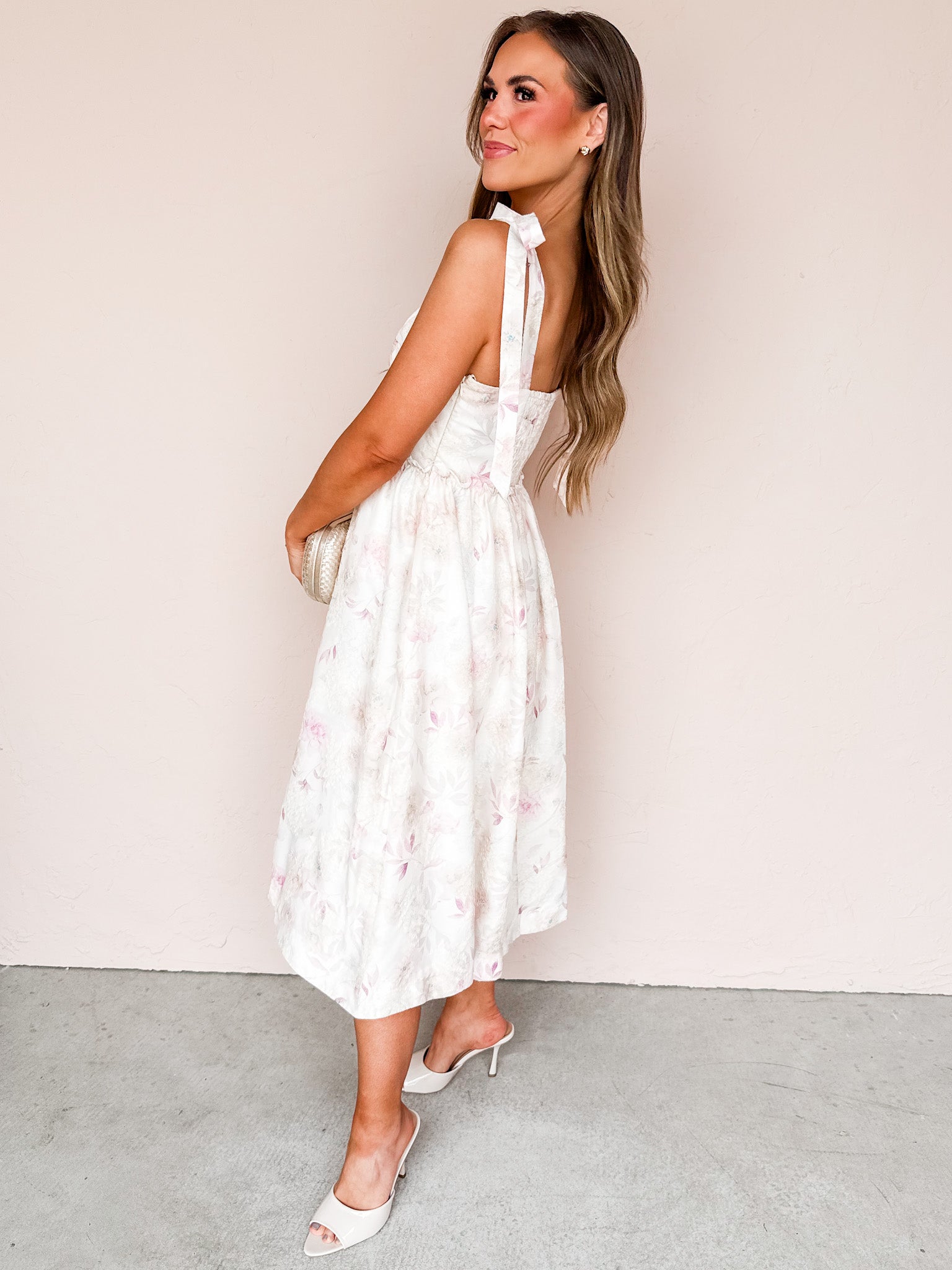 Diamond Floral Midi Dress