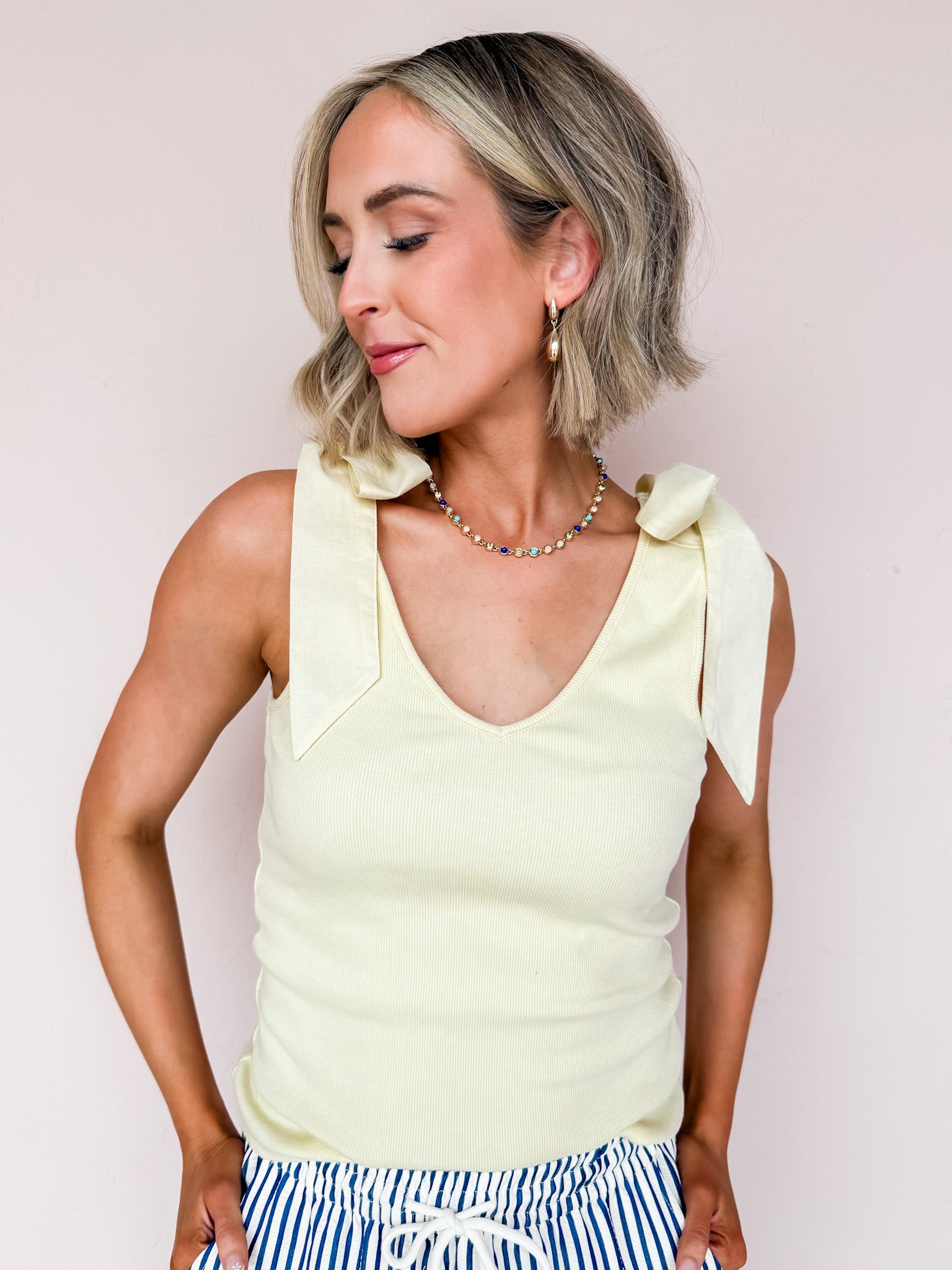 Kali Kay Bow Tie Sleeveless Top
