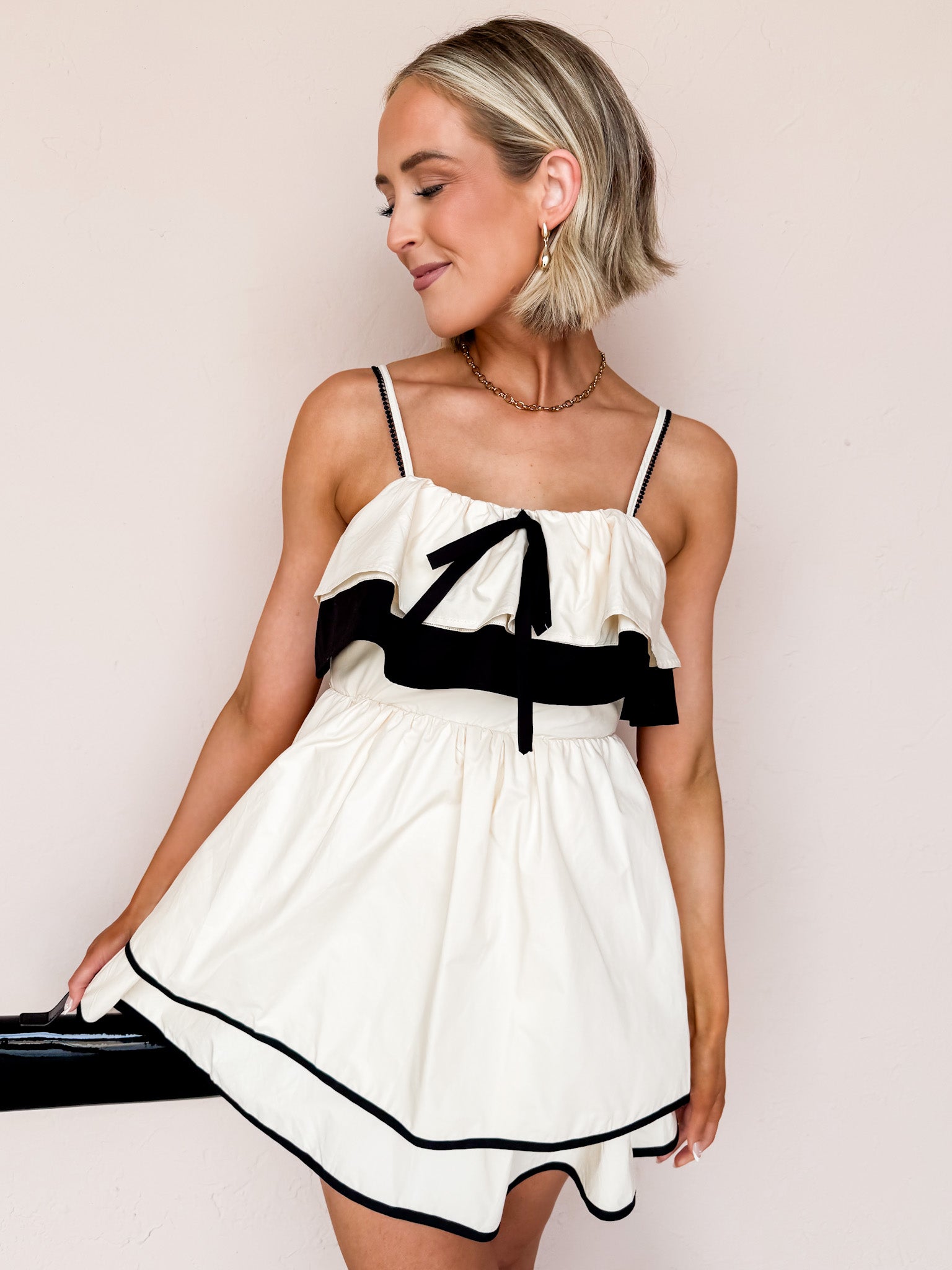 Kayla Essence Ruffle Mini Dress