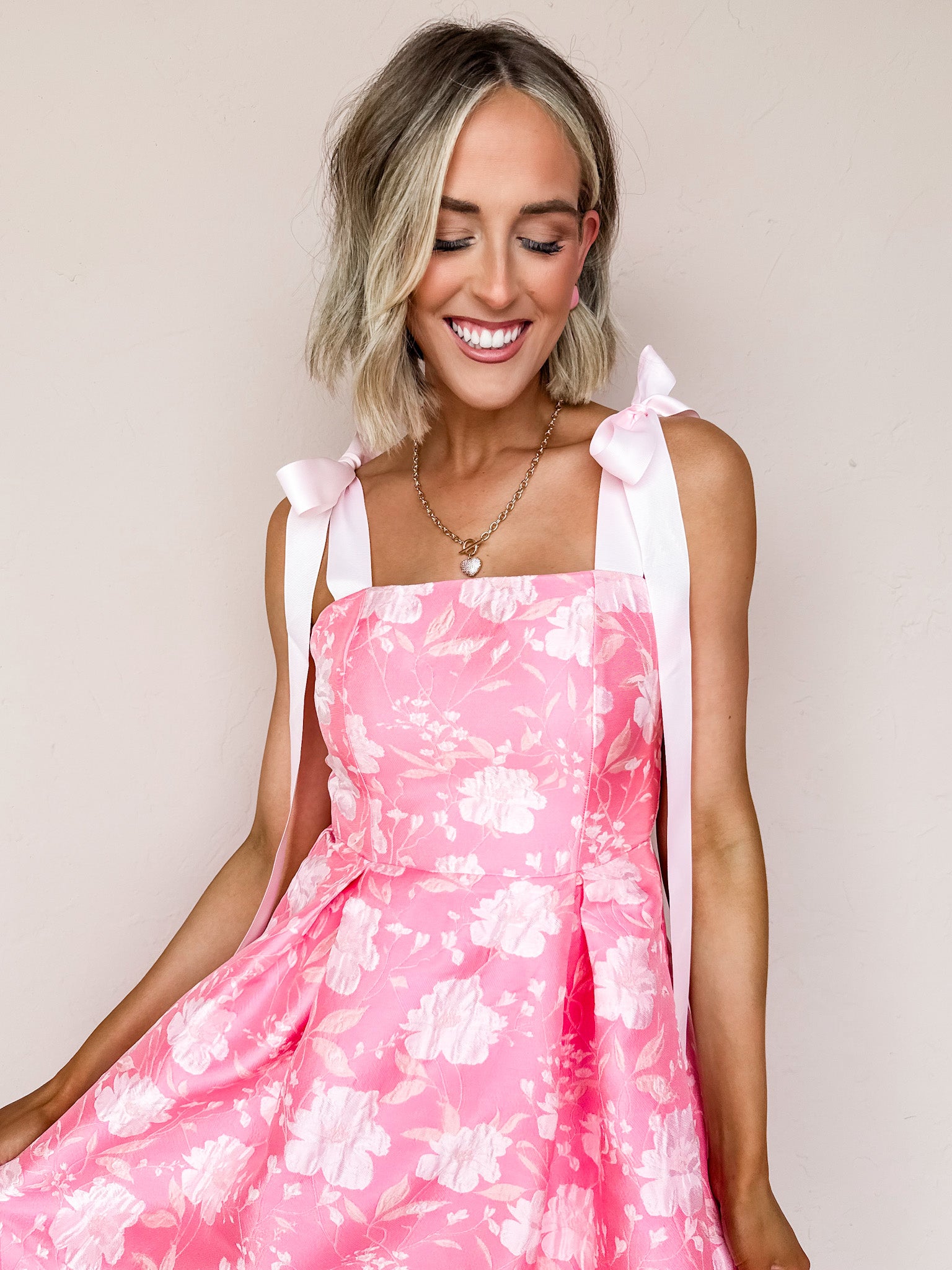 Lynsey Jacquard Floral Midi Dress