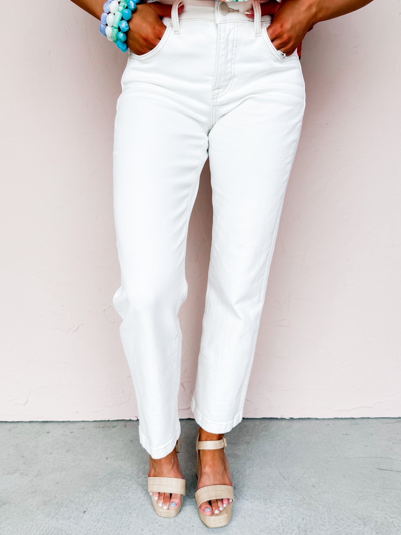 Macon Mid Rise Ankle Straight Jeans