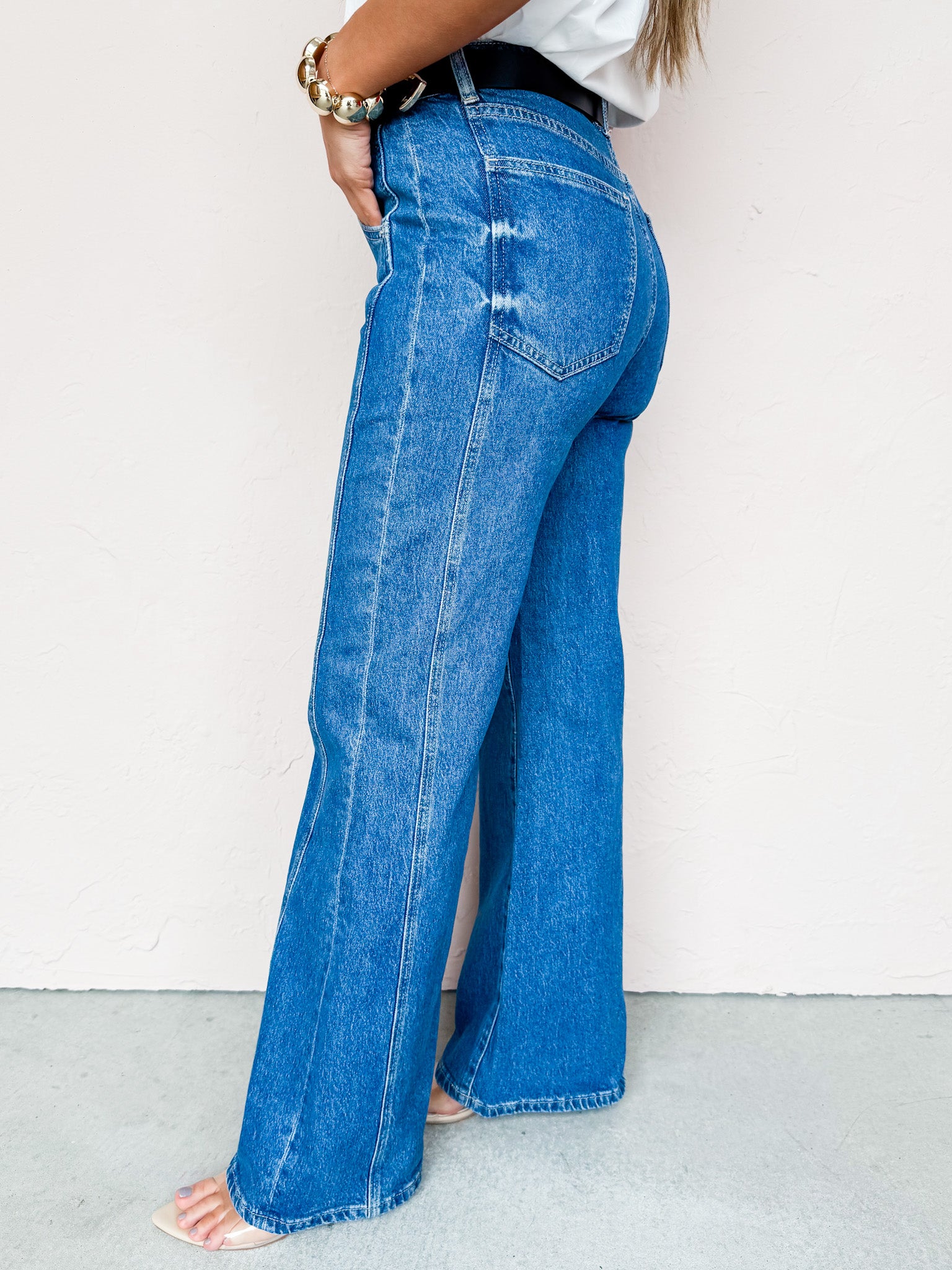 Maebree High Rise Wide Leg Jeans